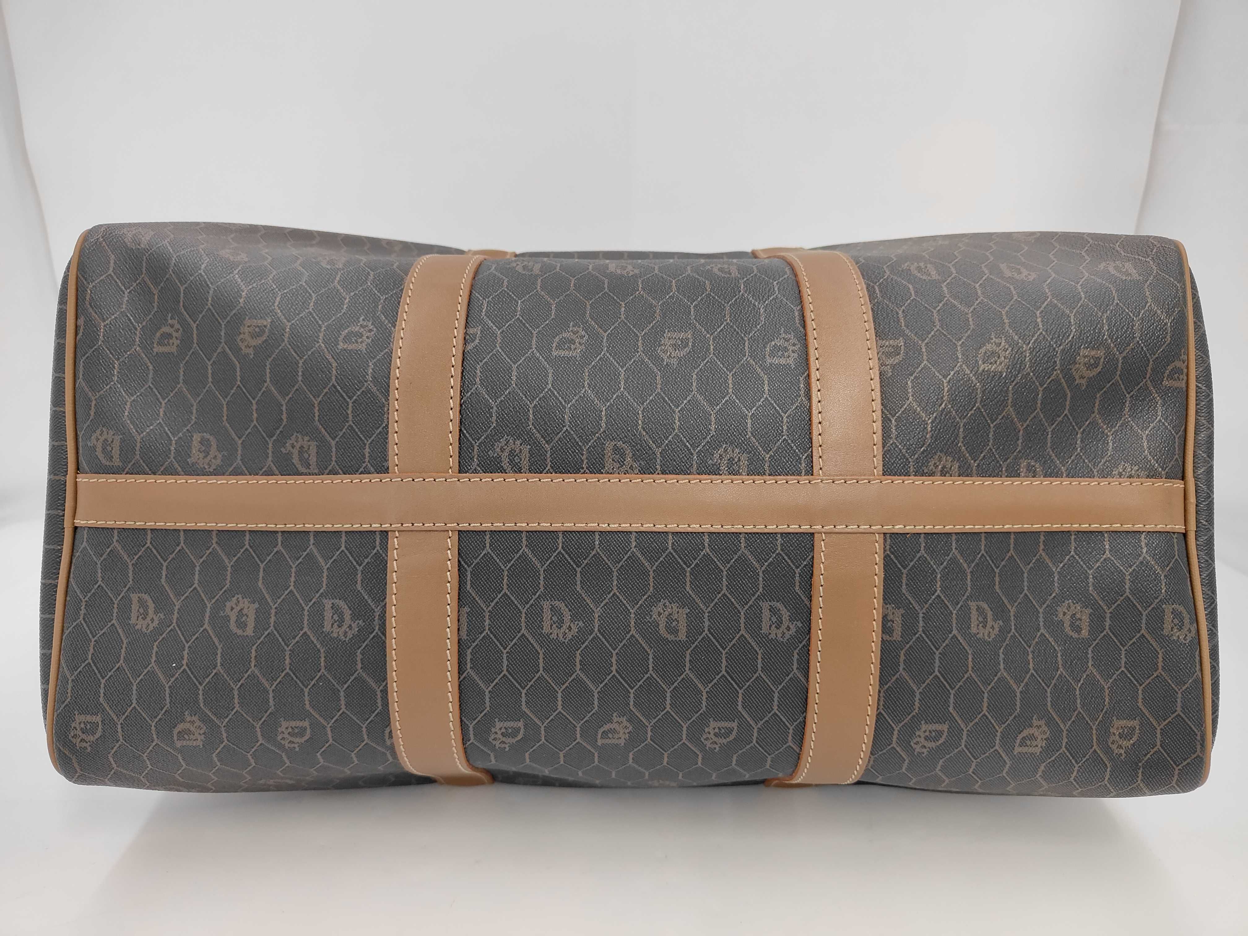 Christian PVC Honeycomb Boston Bag (Brown) — view 6