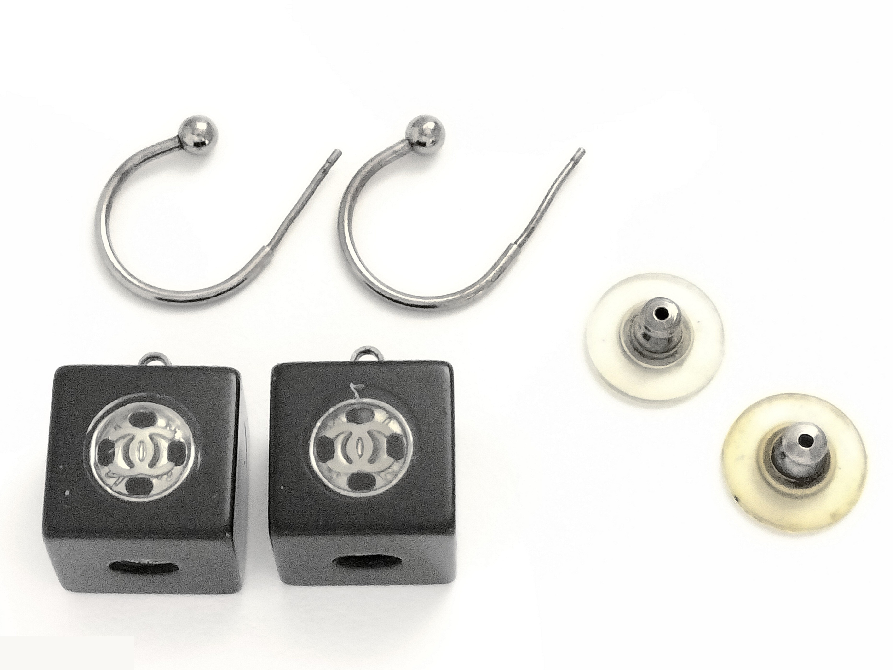 Coco Cube Hoop Earrings — view 2