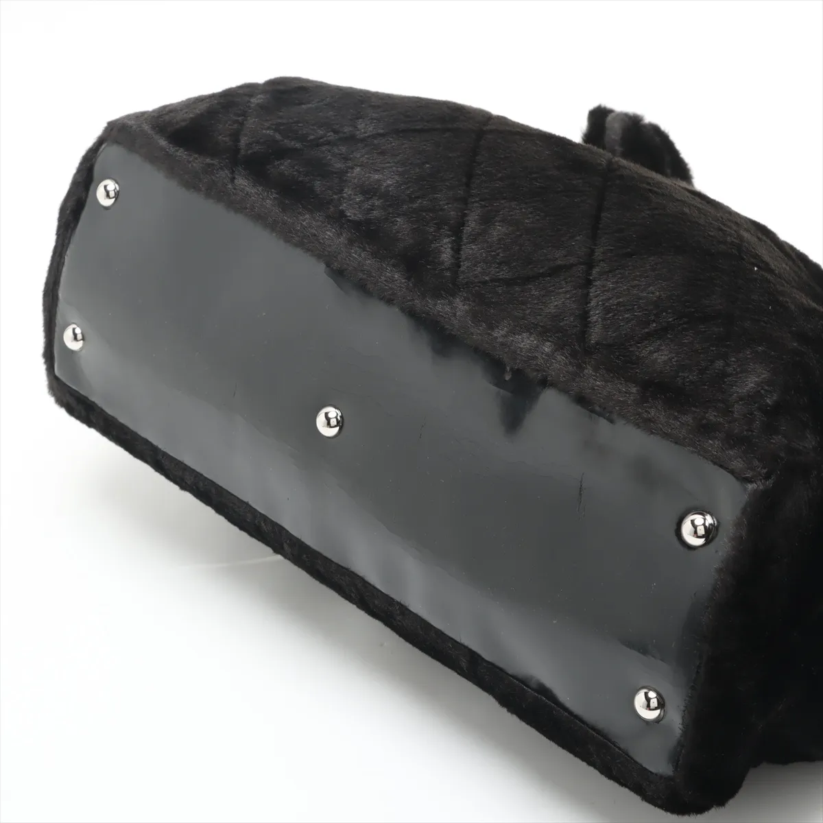 Matelasse fur chain tote bag black silver hardware 13083939 13th series — view 3