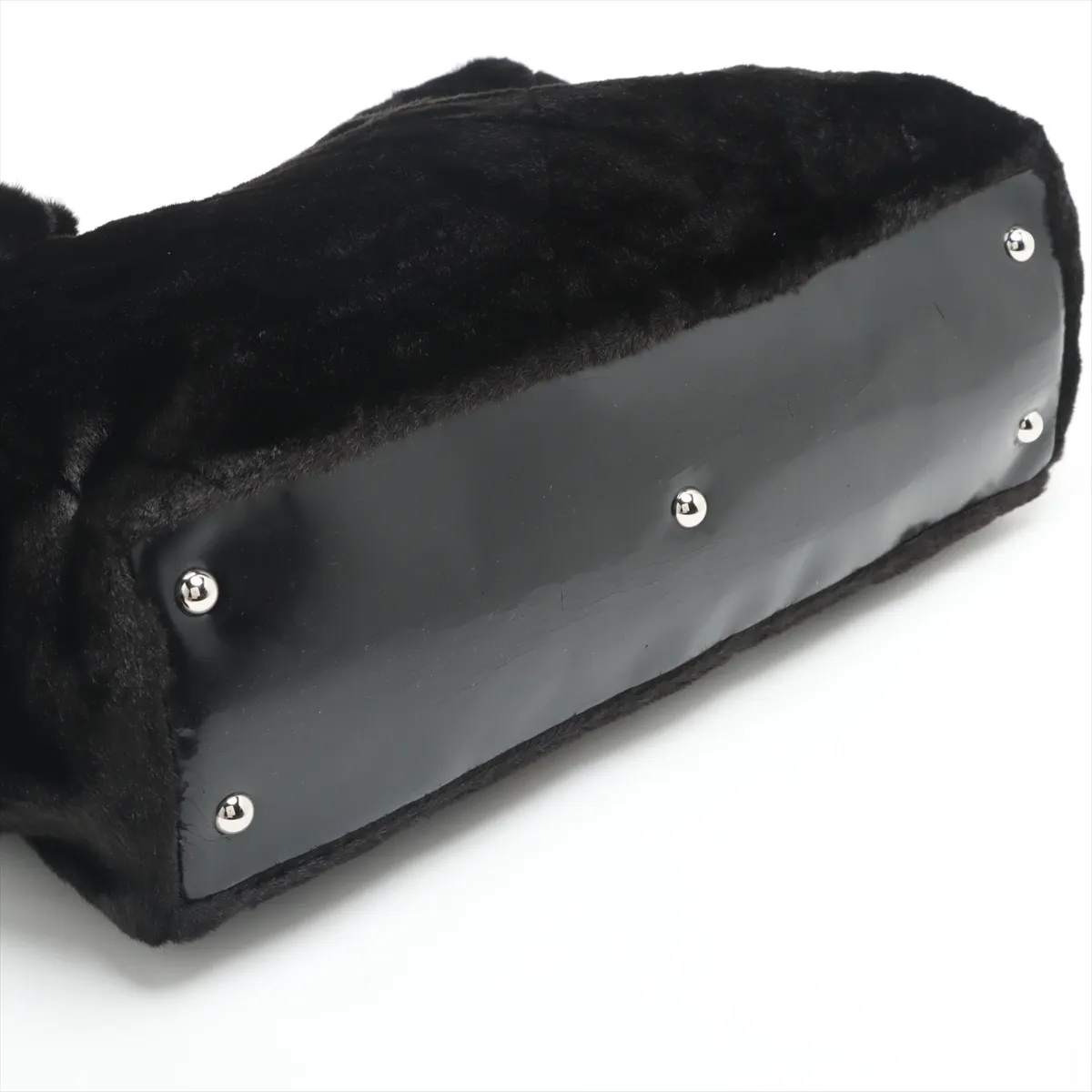 Matelasse fur chain tote bag black silver hardware 13083939 13th series — view 4