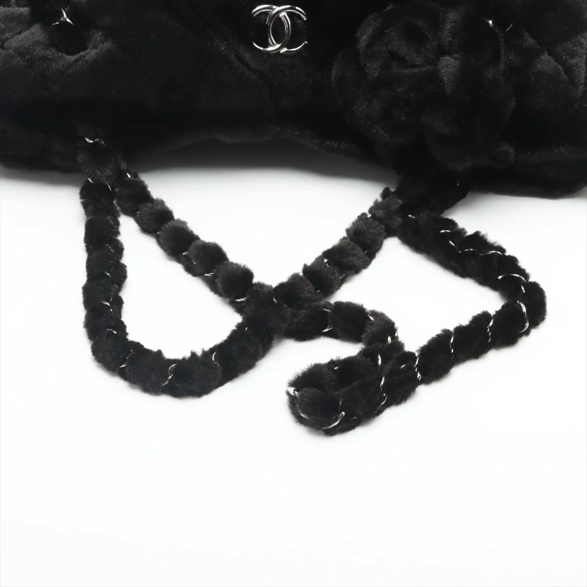 Matelasse fur chain tote bag black silver hardware 13083939 13th series — view 5