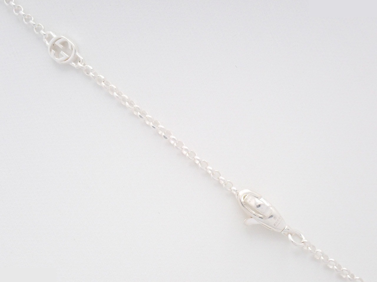 Key Double G Small Necklace, 925 Sterling Silver, 6.6g — view 3