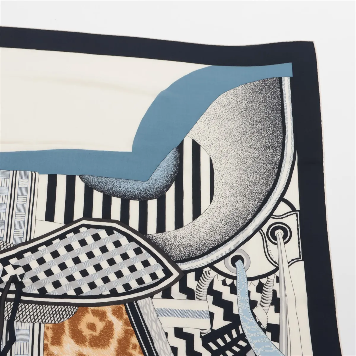 Carrége en La Selle Imaginaire Imaginary saddle Stole Cashmere x Silk Navy Thread — view 3