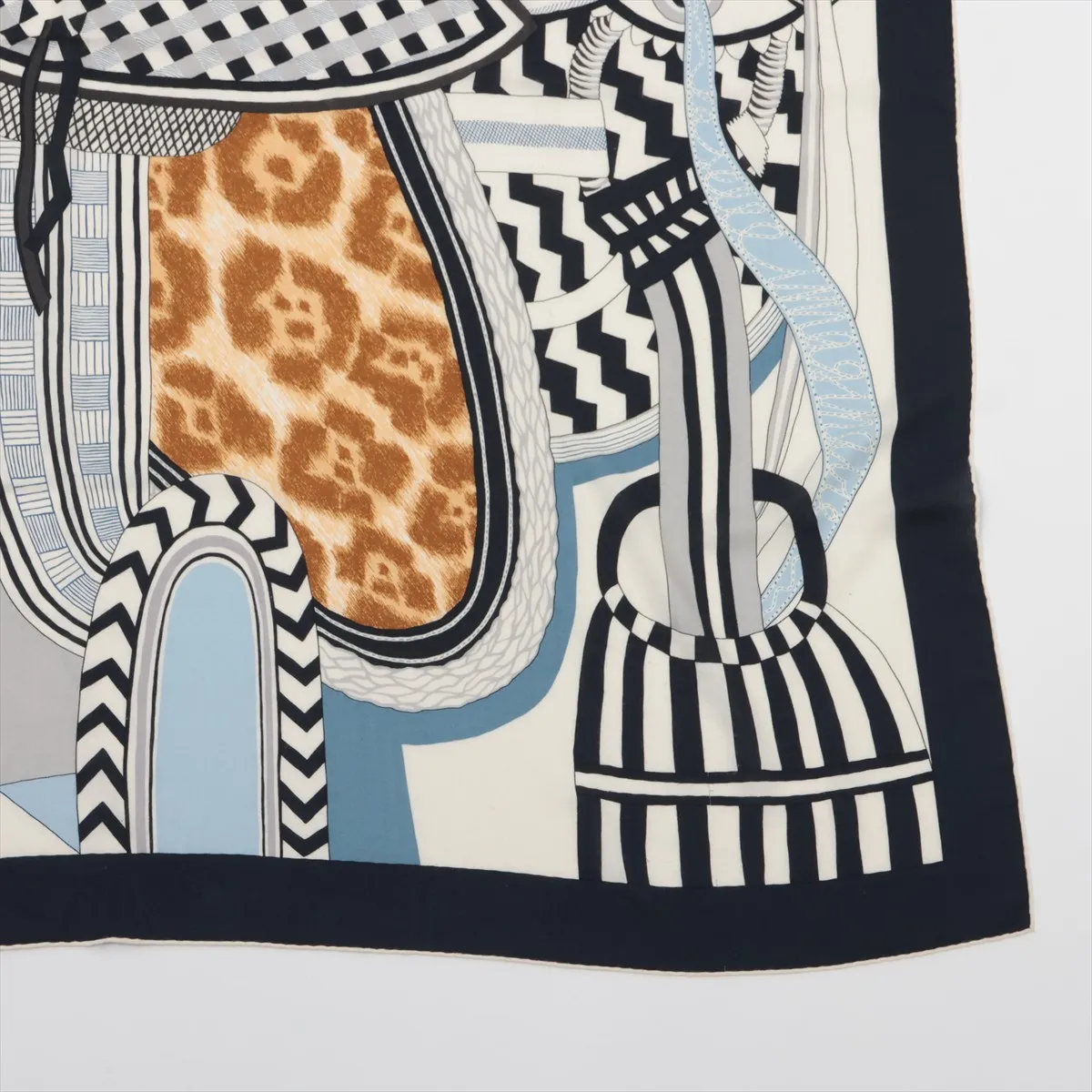 Carrége en La Selle Imaginaire Imaginary saddle Stole Cashmere x Silk Navy Thread — view 4