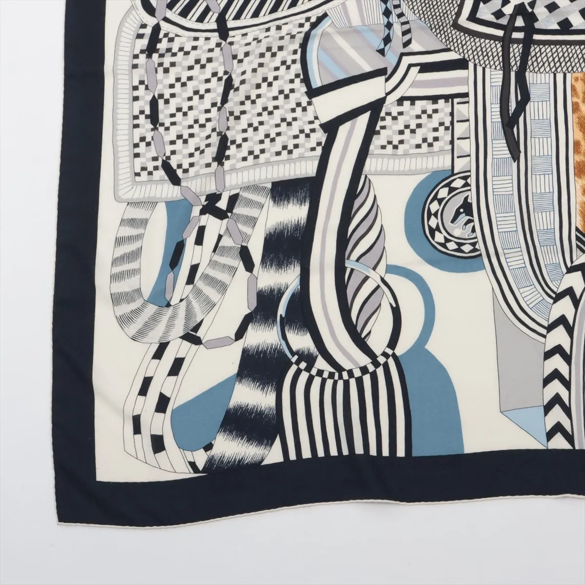 Carrége en La Selle Imaginaire Imaginary saddle Stole Cashmere x Silk Navy Thread — view 5