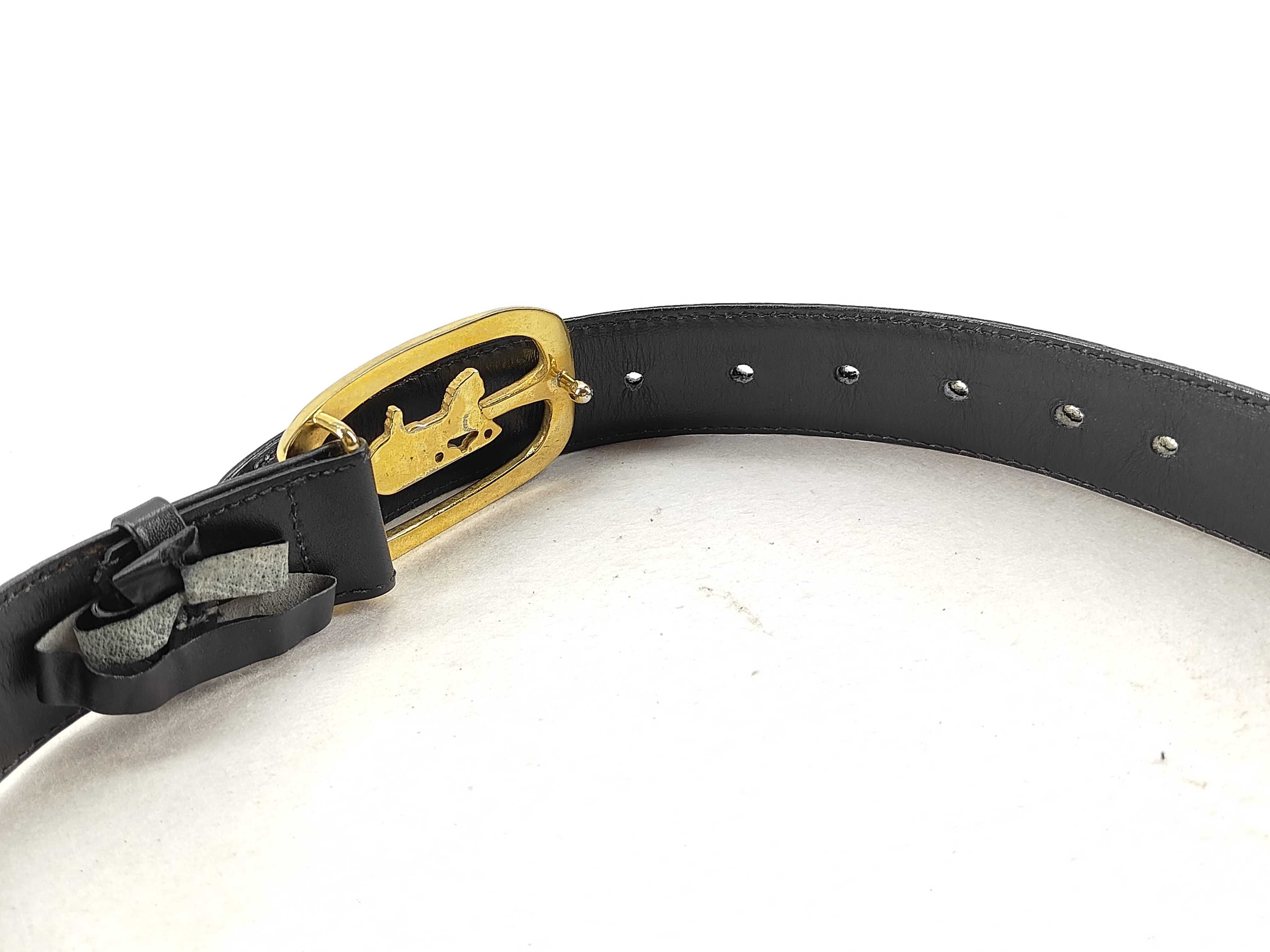 leather belt with carriage hardware, size . — view 5