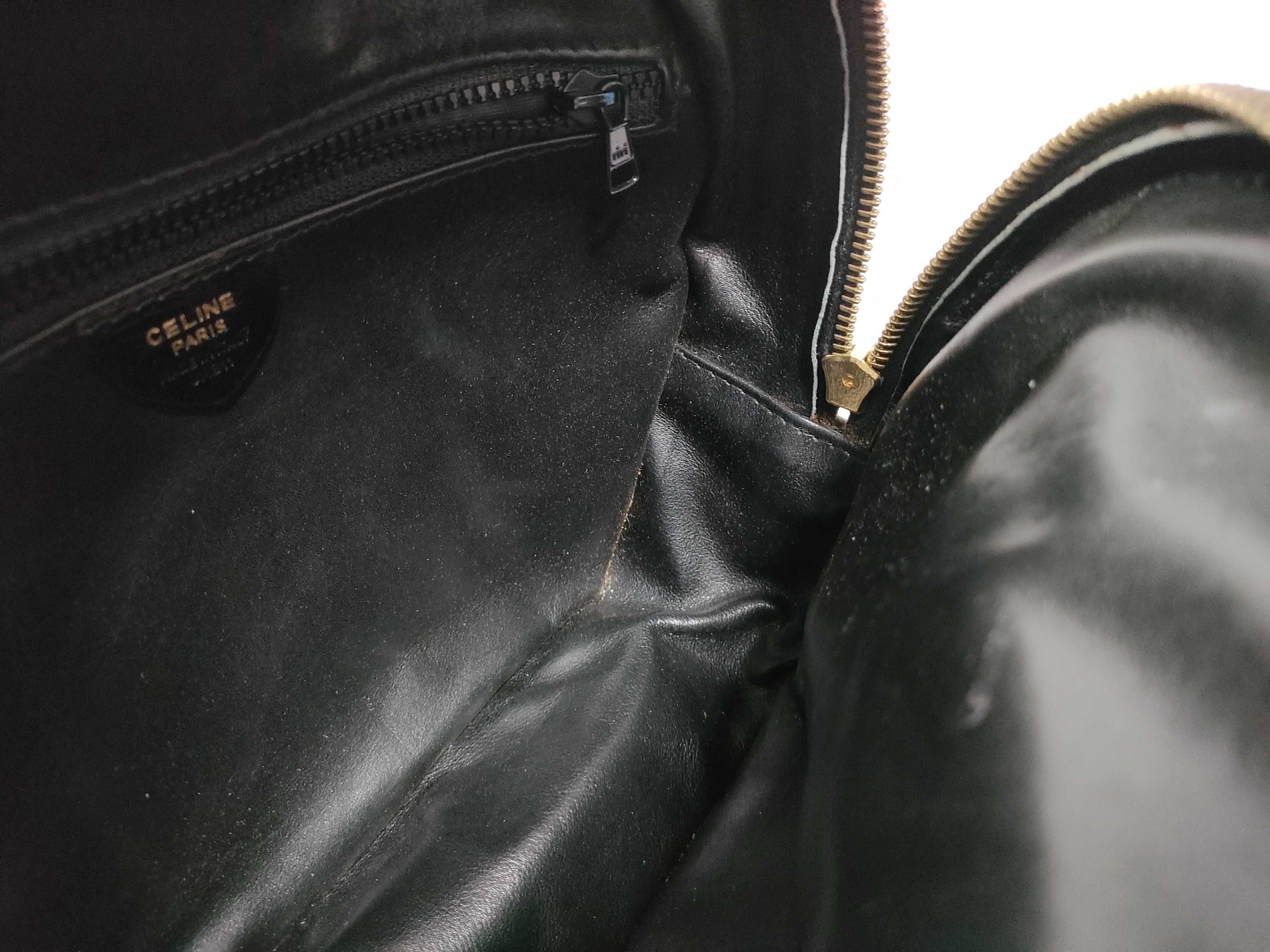 Circle Logo All-Leather Handbag, Black — view 14