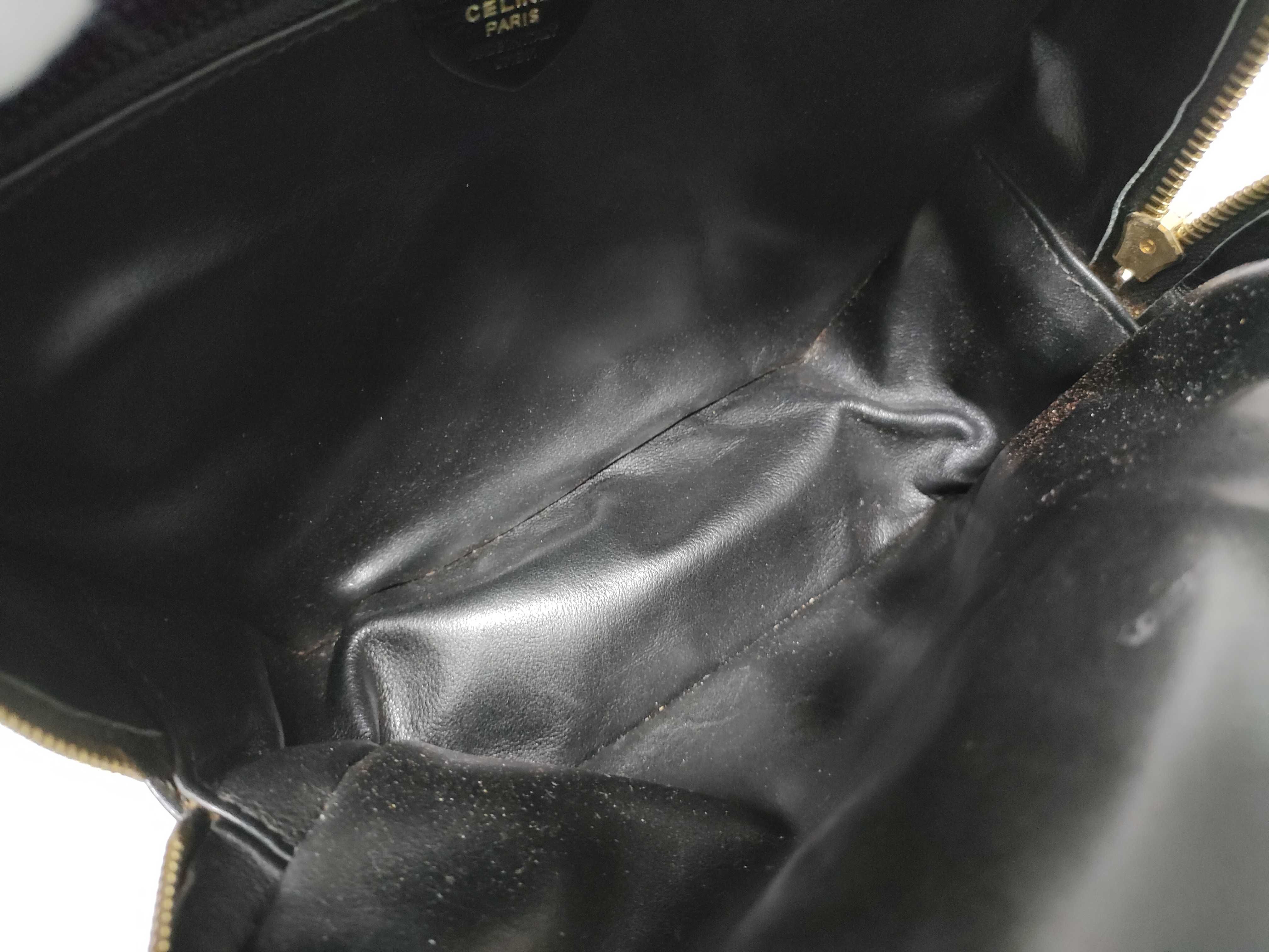 Circle Logo All-Leather Handbag, Black — view 15