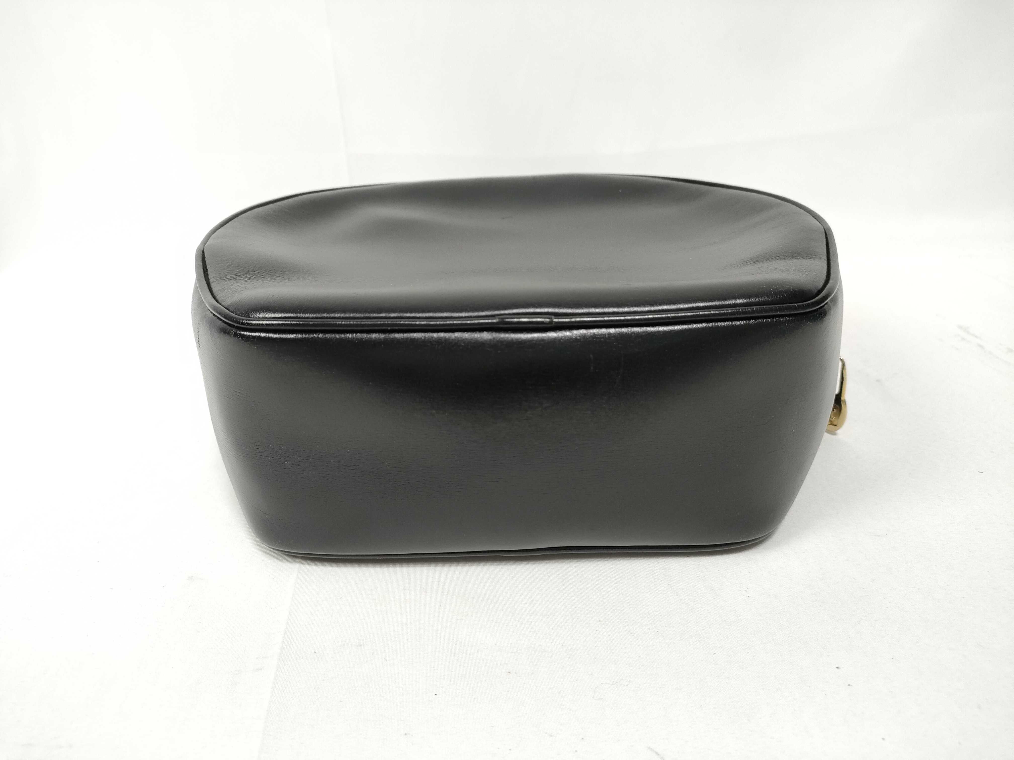 Circle Logo All-Leather Handbag, Black — view 3