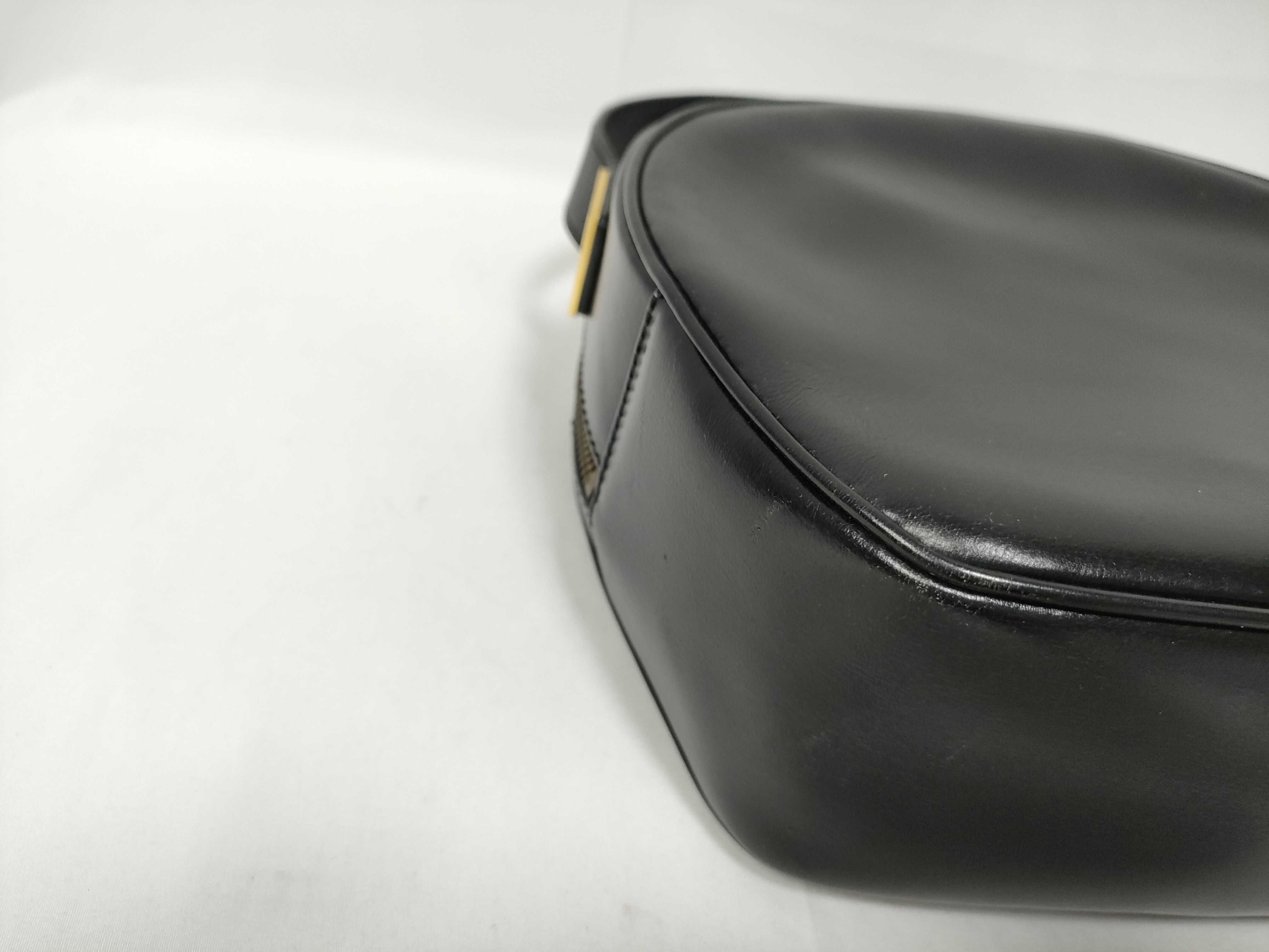 Circle Logo All-Leather Handbag, Black — view 4