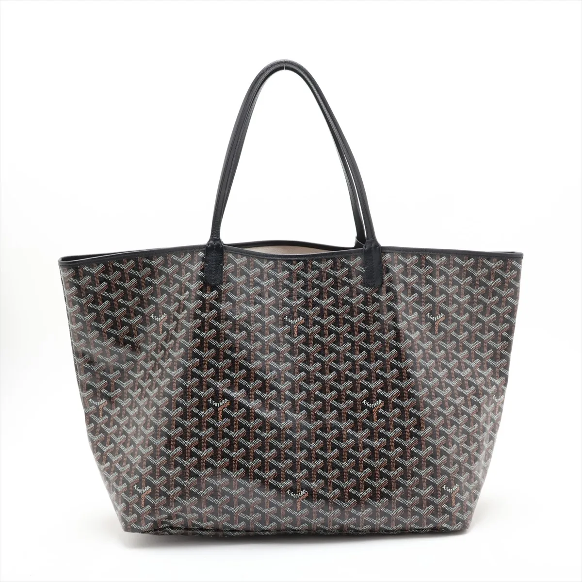 Saint Louis MM PVC x Leather Tote Bag, Black — view 2