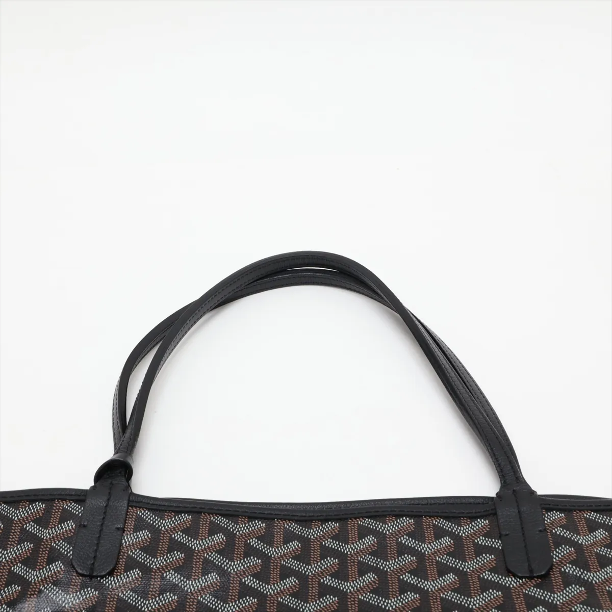 Saint Louis MM PVC x Leather Tote Bag, Black — view 6