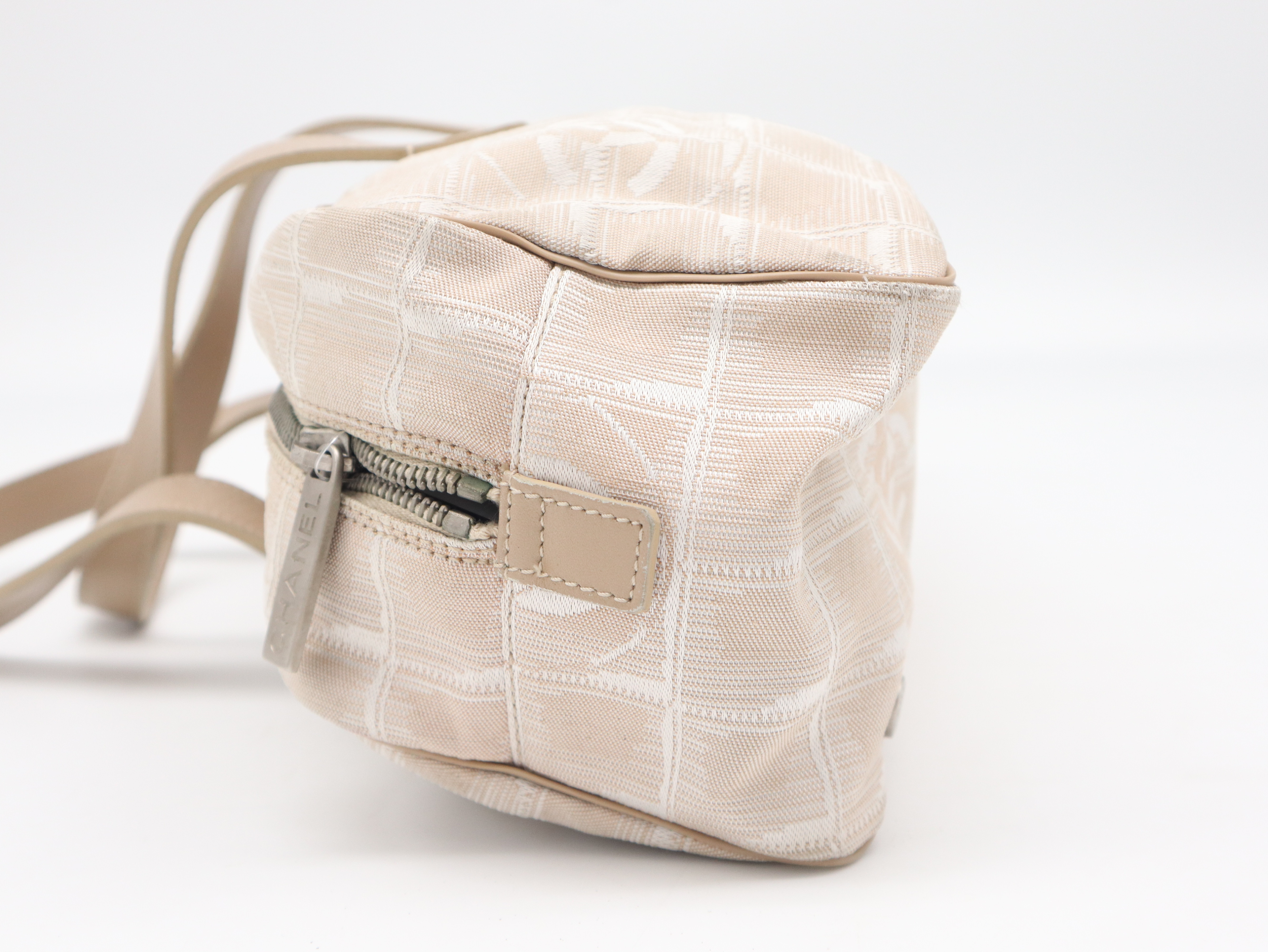 New Travel Line Handbag, Canvas and Leather, Beige, Seal, 6845327 Handbag — view 3