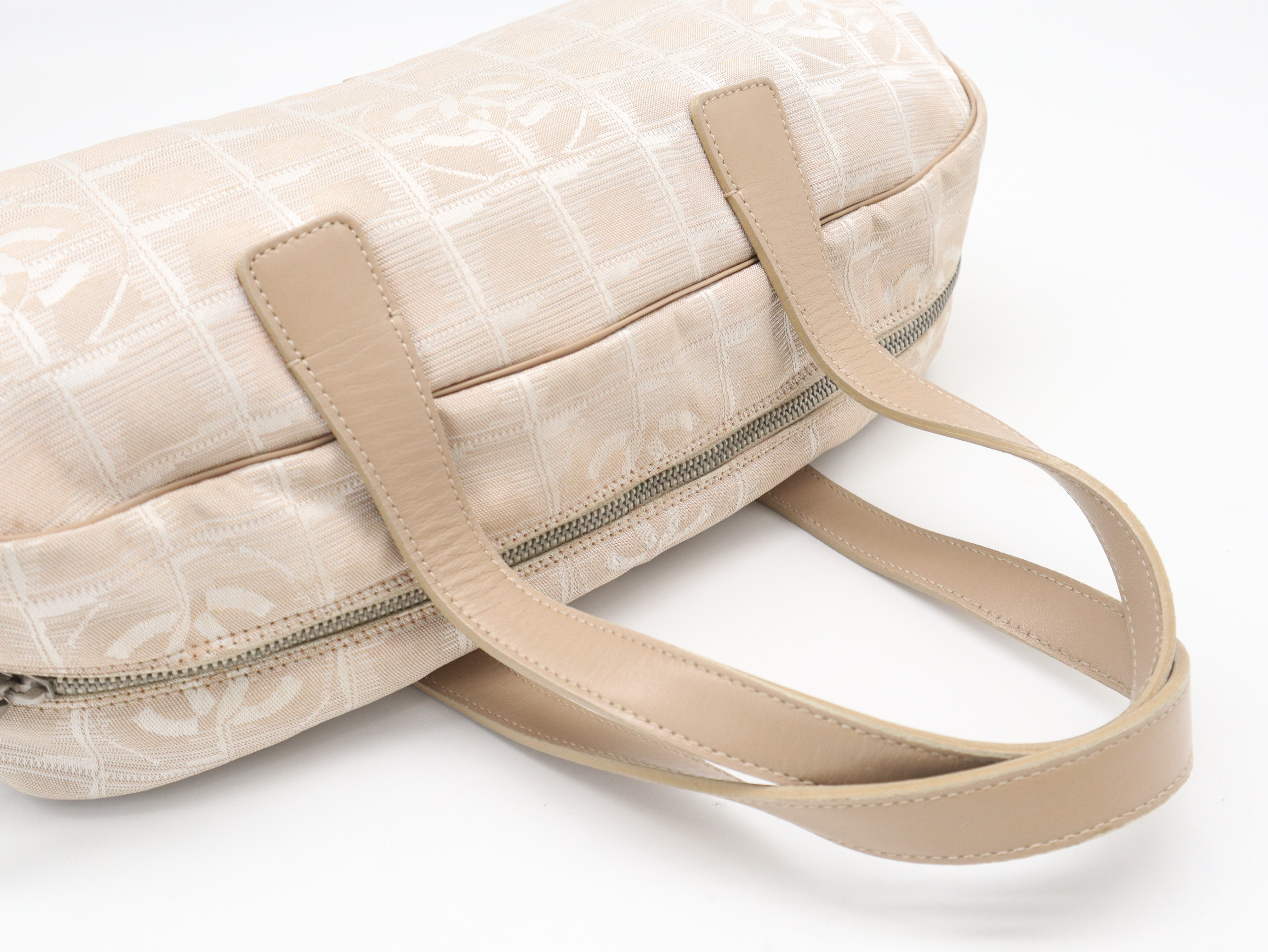 New Travel Line Handbag, Canvas and Leather, Beige, Seal, 6845327 Handbag — view 6