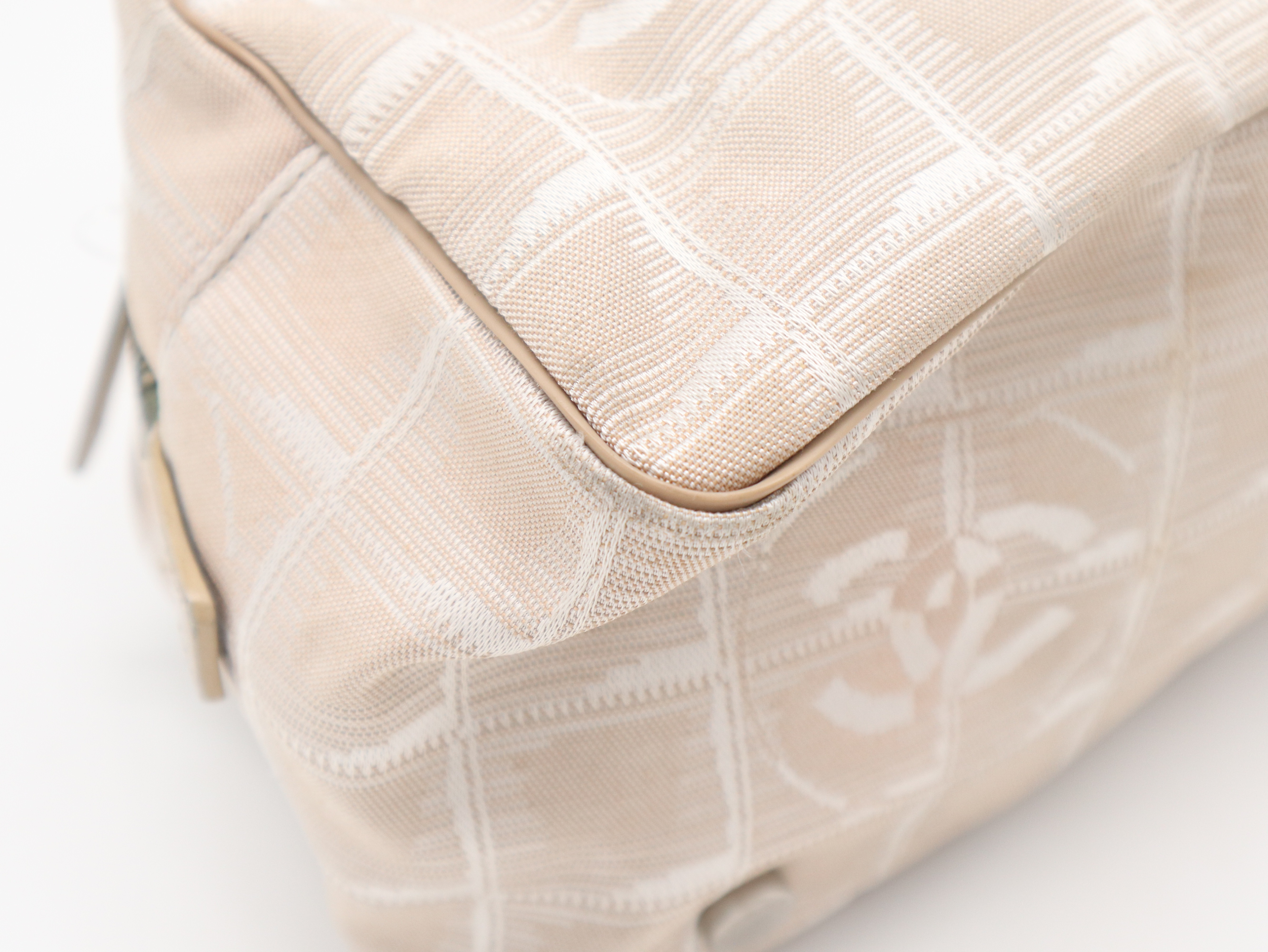 New Travel Line Handbag, Canvas and Leather, Beige, Seal, 6845327 Handbag — view 9