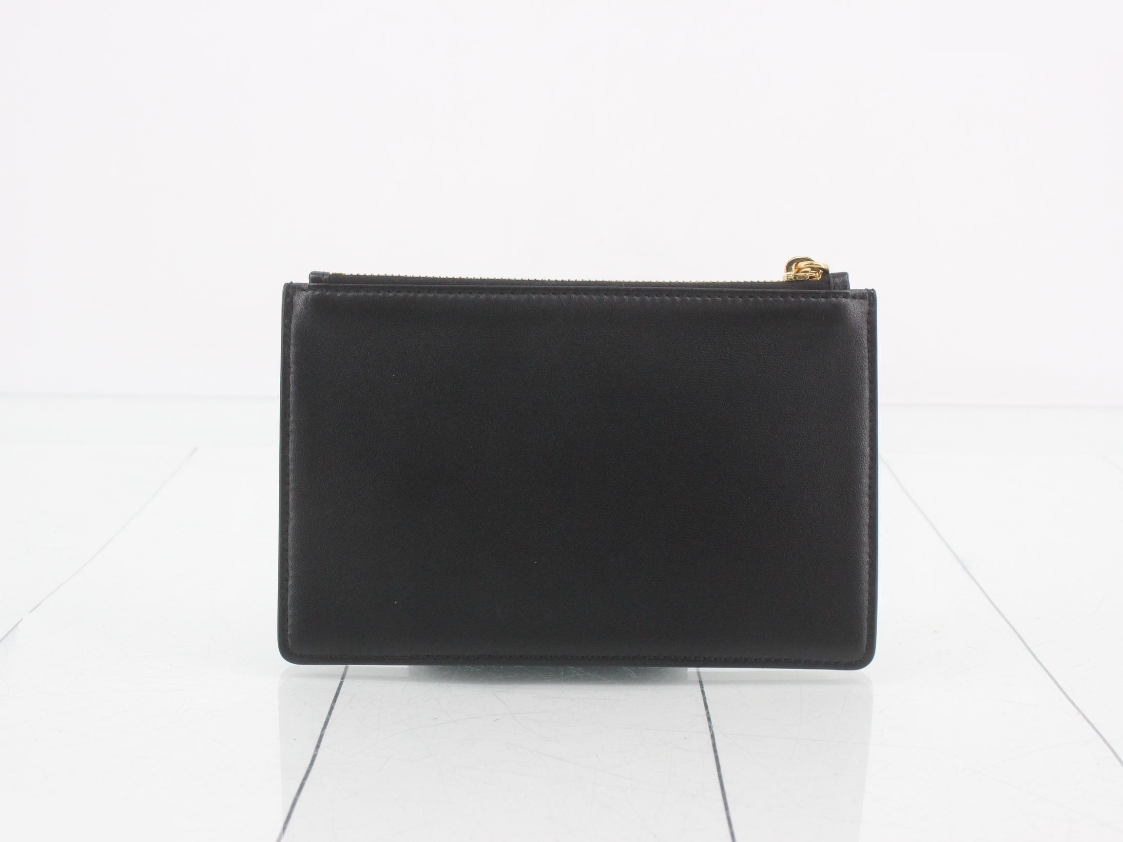 Logo Pouch, Leather, Black — view 2