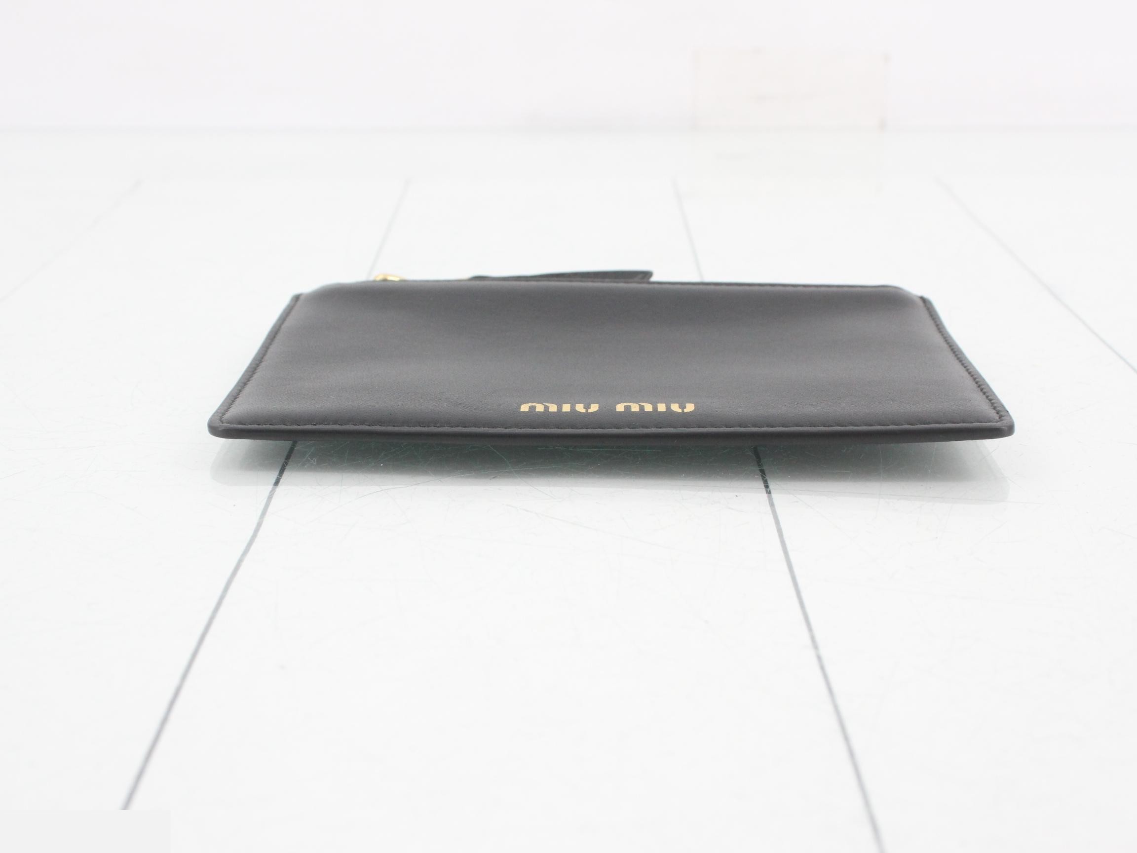 Logo Pouch, Leather, Black — view 3