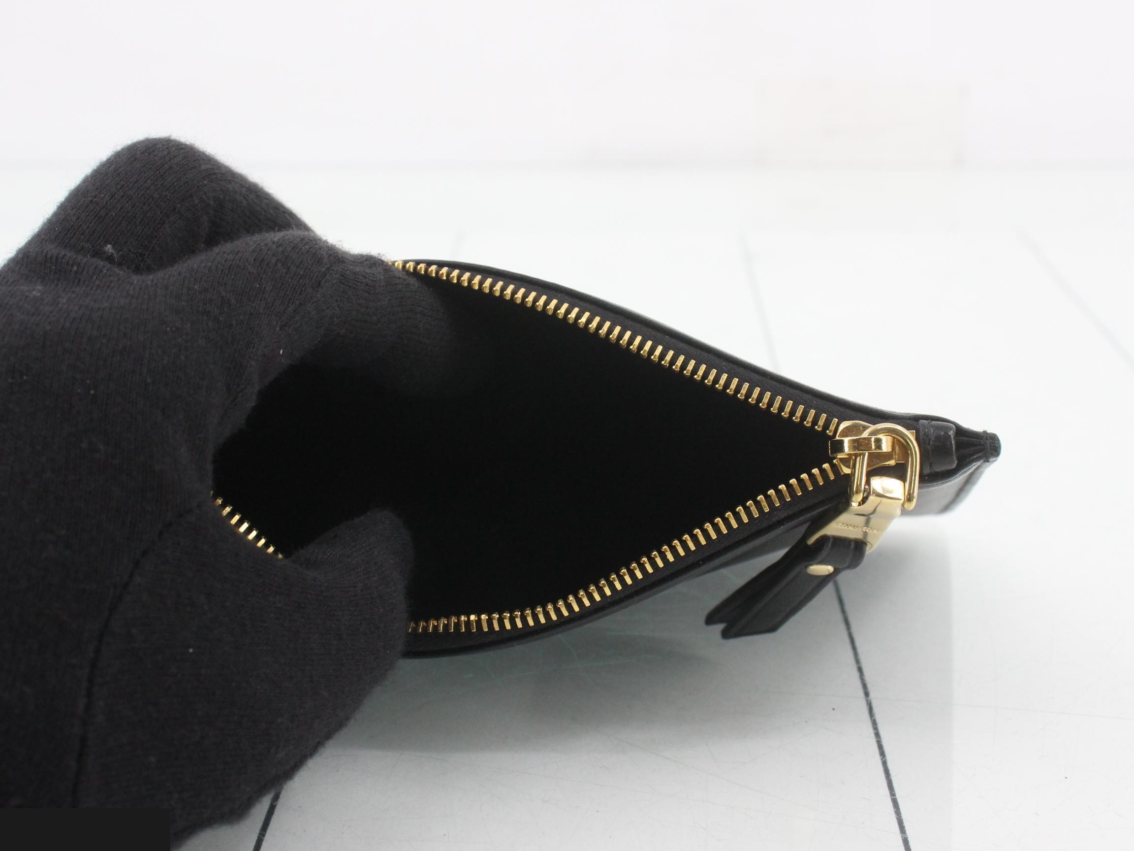 Logo Pouch, Leather, Black — view 4