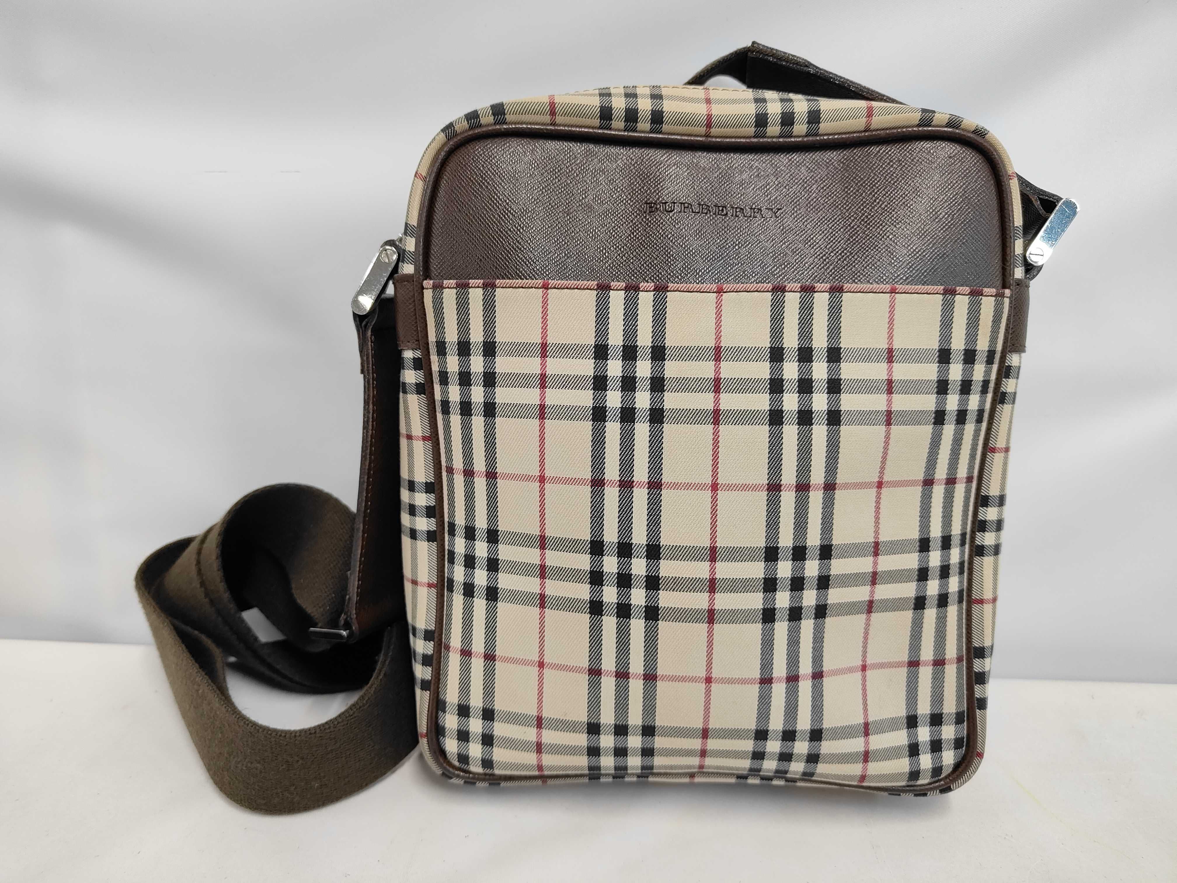 Shoulder Bag Nova Check Leather Canvas Shoulder Bag