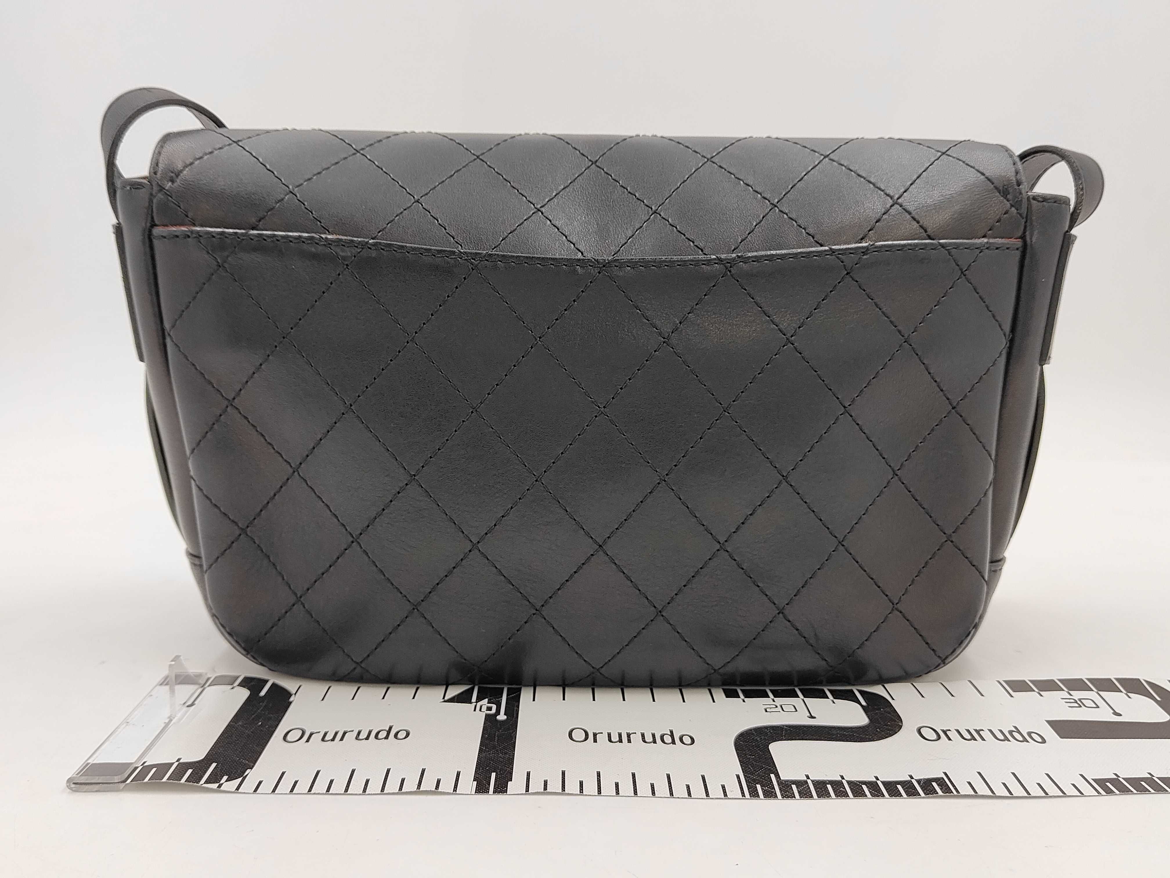 Box Calf Black Shoulder Bag (Serial Number 24) — view 2