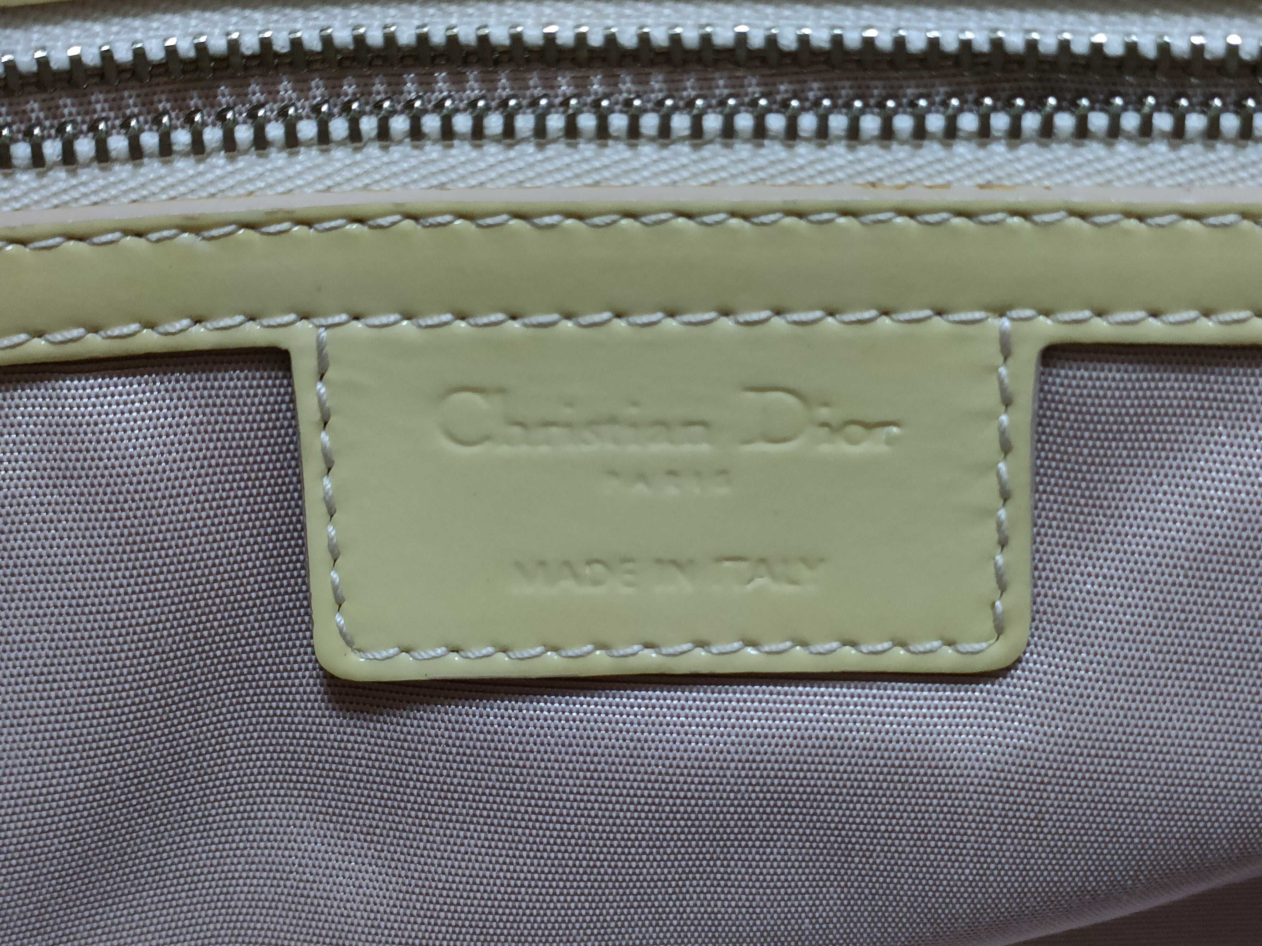 Lady Dior Cannage Handbag, Enamel Beige Handbag — view 11