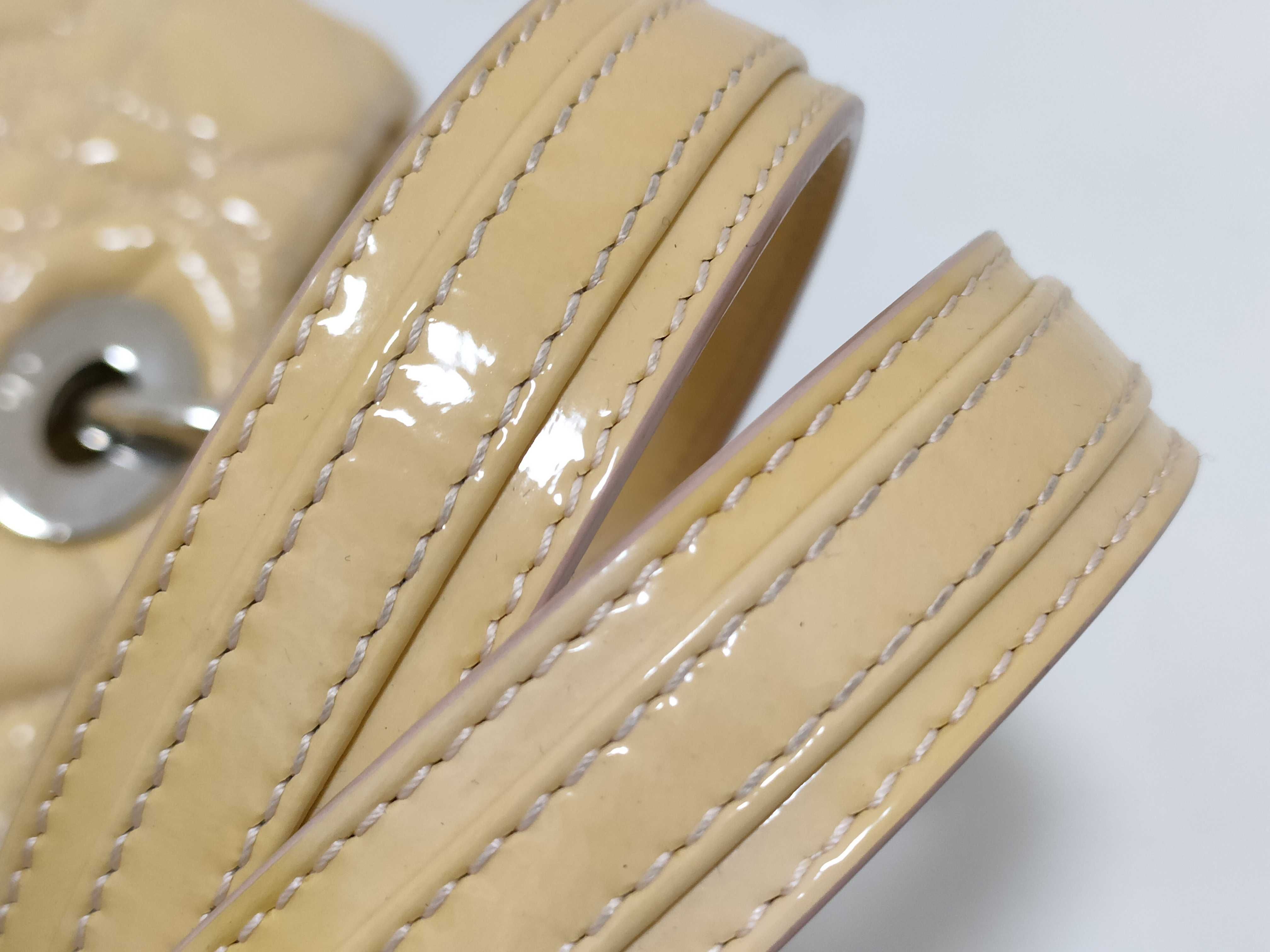 Lady Dior Cannage Handbag, Enamel Beige Handbag — view 4