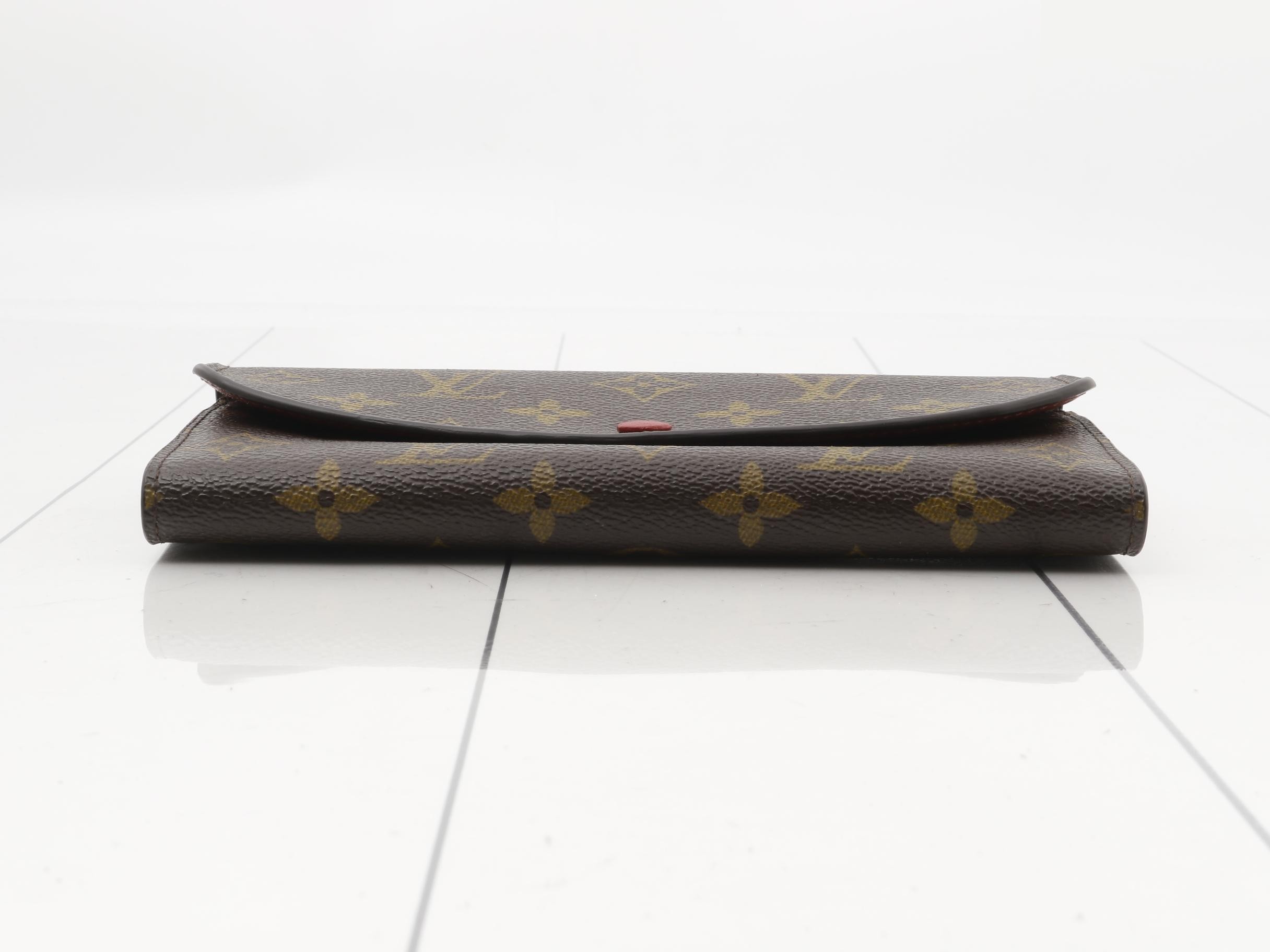 Monogram Portefeuille Emilie Fuchsia Bi-fold Long Wallet — view 3