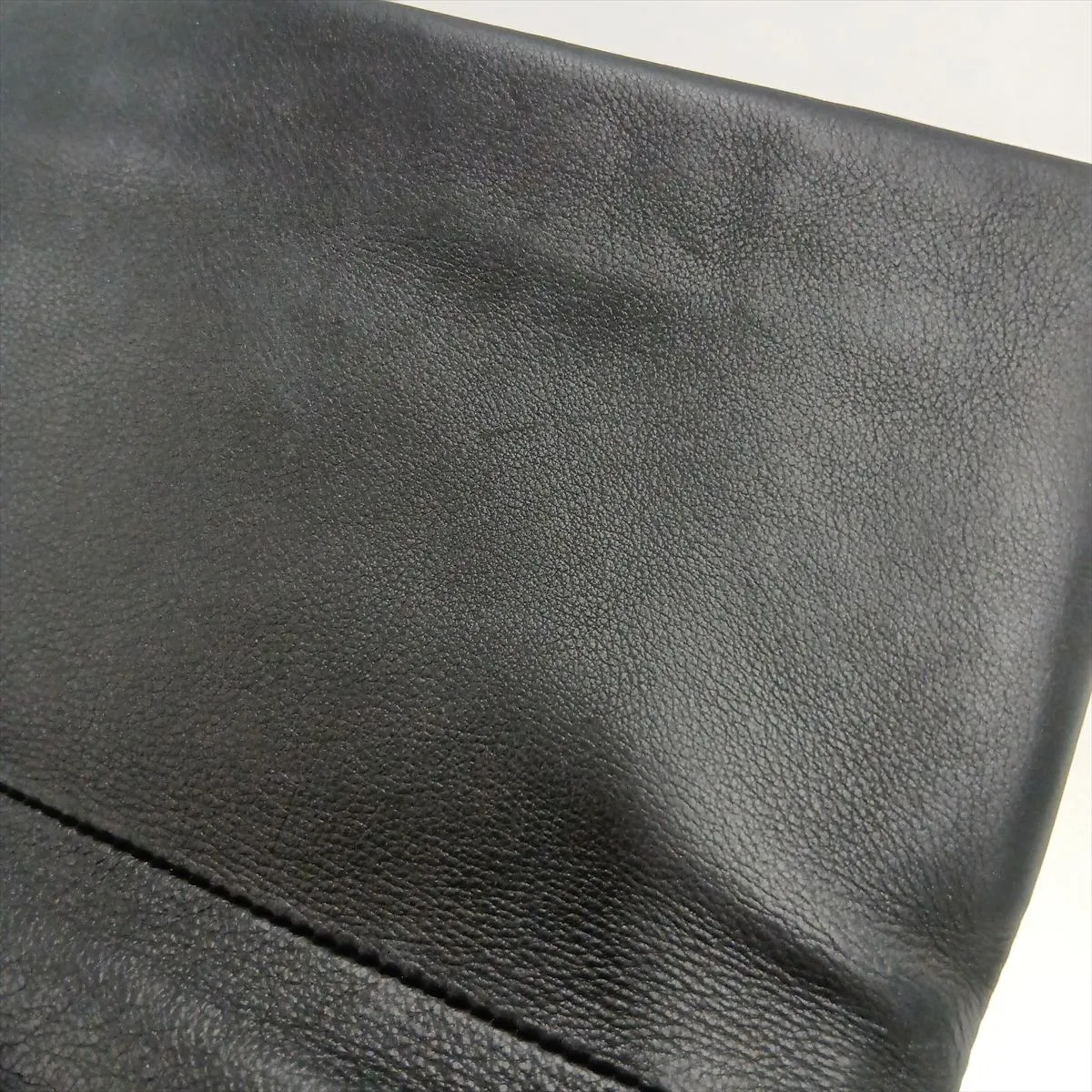 Boy Chanel Leather Clutch Bag, Chevron, Black, Silver Hardware, 21059654, Serial Number 21 — view 10