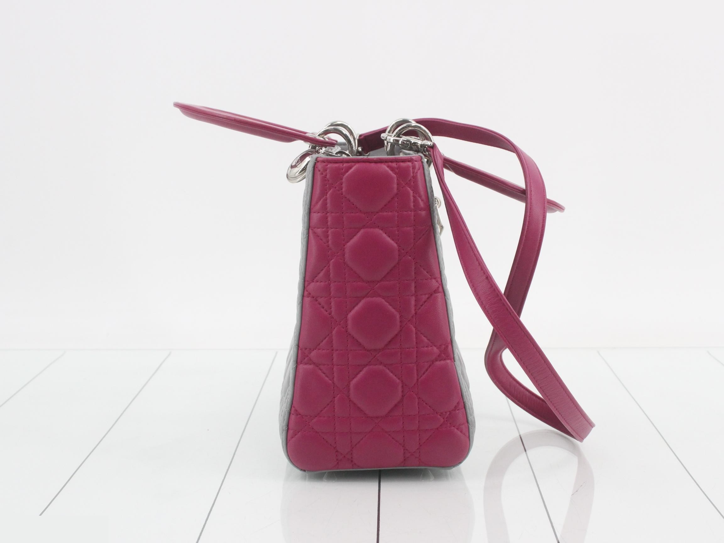 Lady Dior Cannage Lambskin 2-Way Shoulder/Handbag — view 4