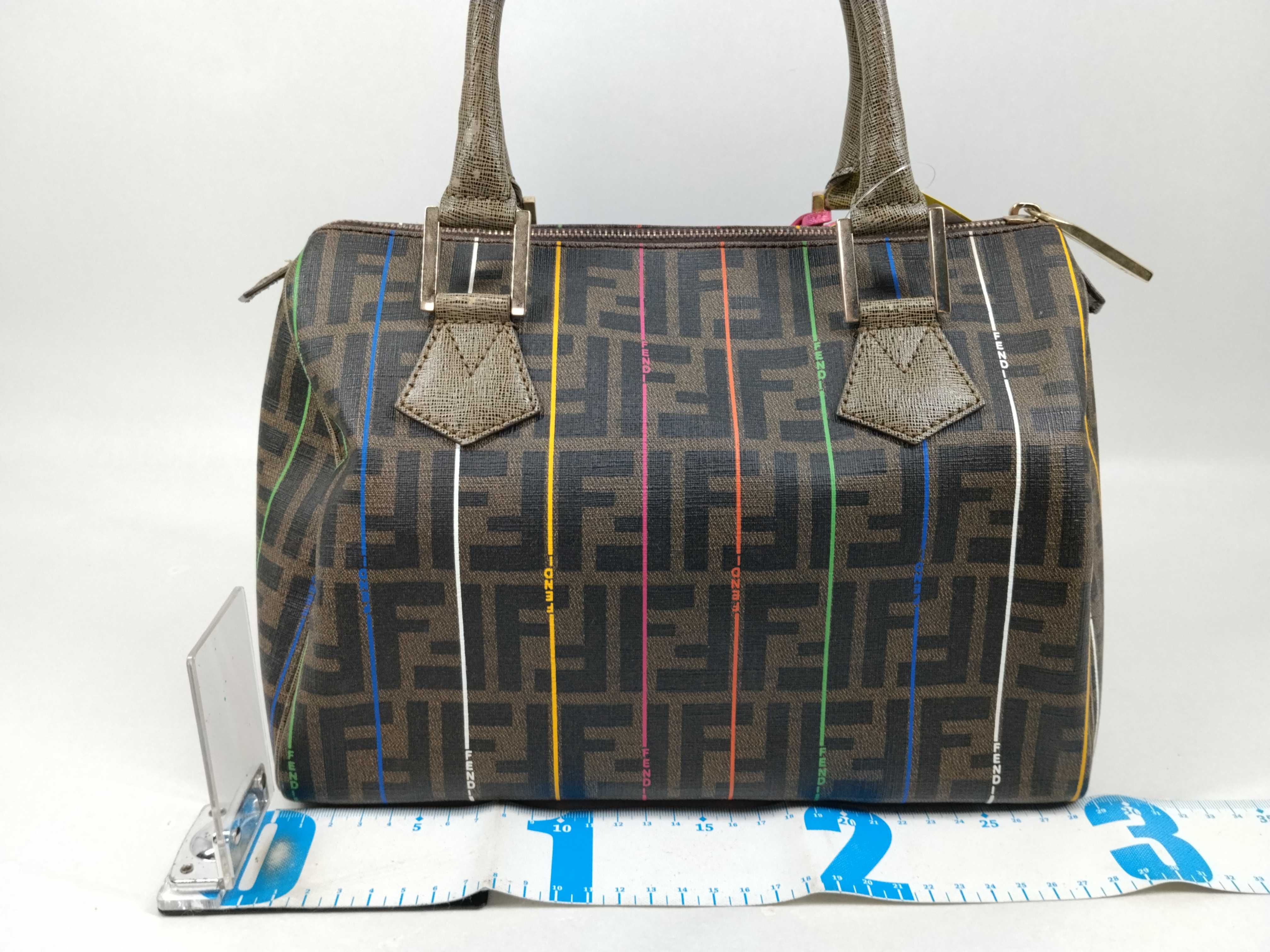 Zucca pattern mini Boston bag, colorful line Boston bag — view 2