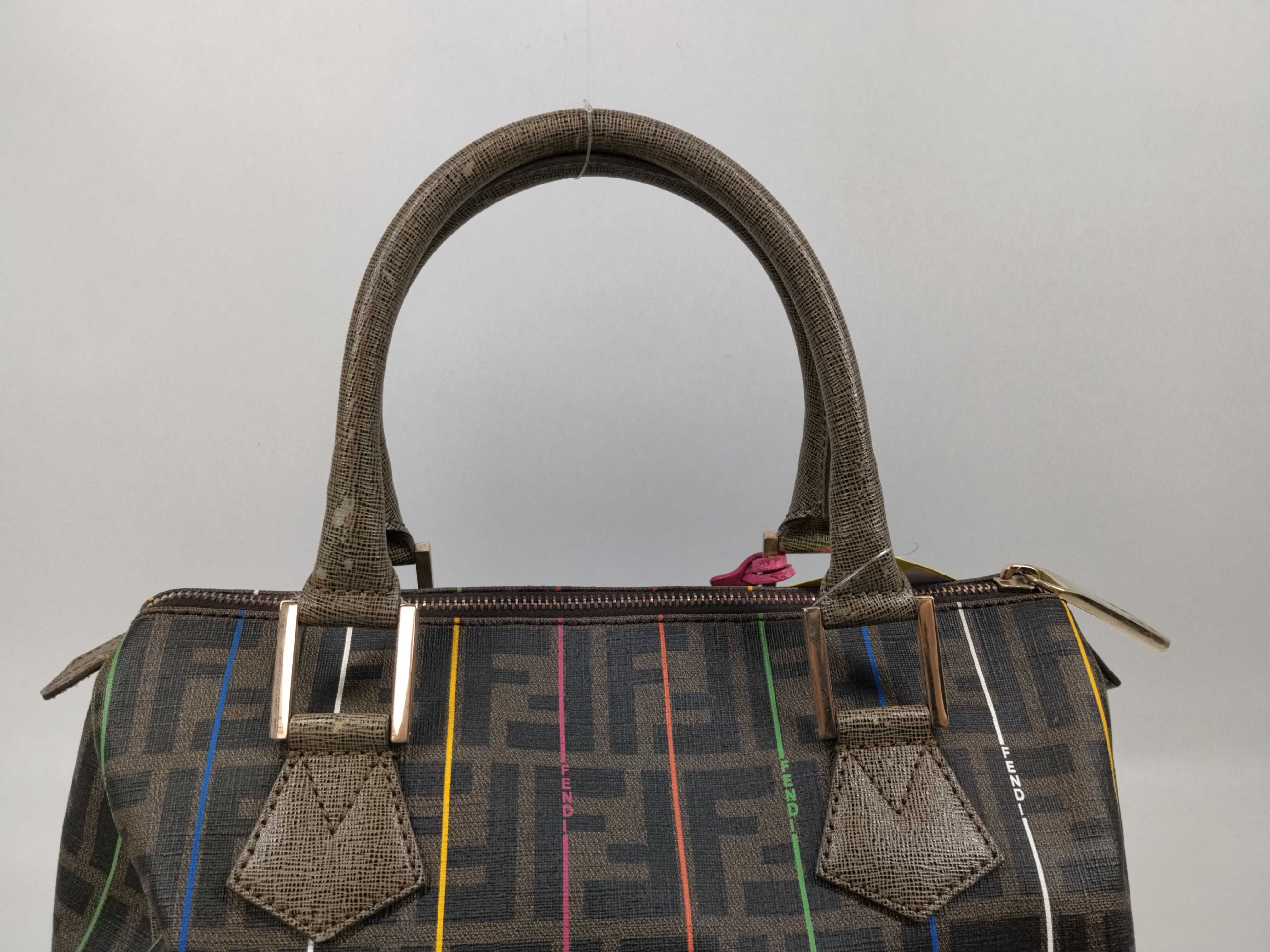 Zucca pattern mini Boston bag, colorful line Boston bag — view 4