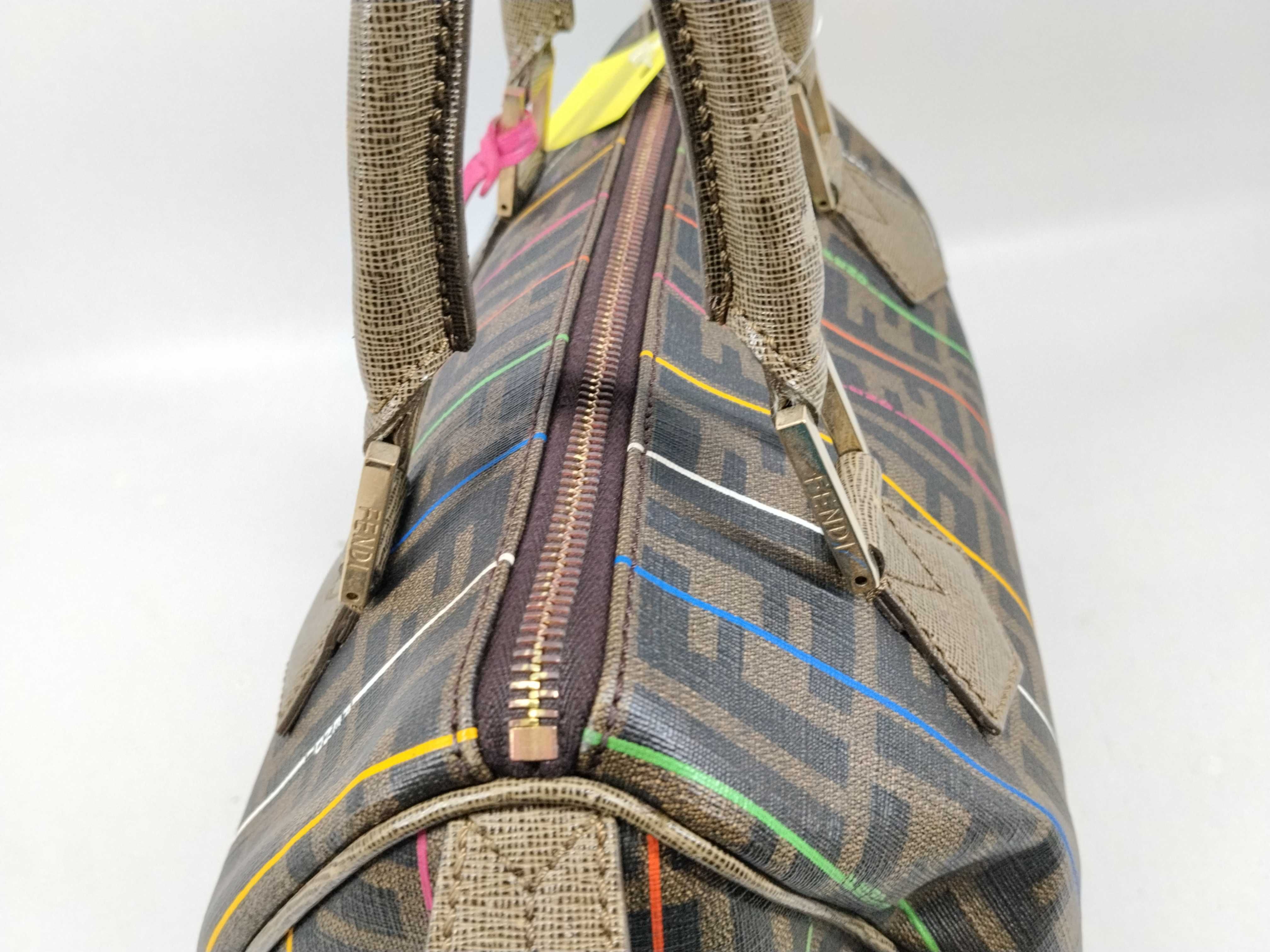 Zucca pattern mini Boston bag, colorful line Boston bag — view 5