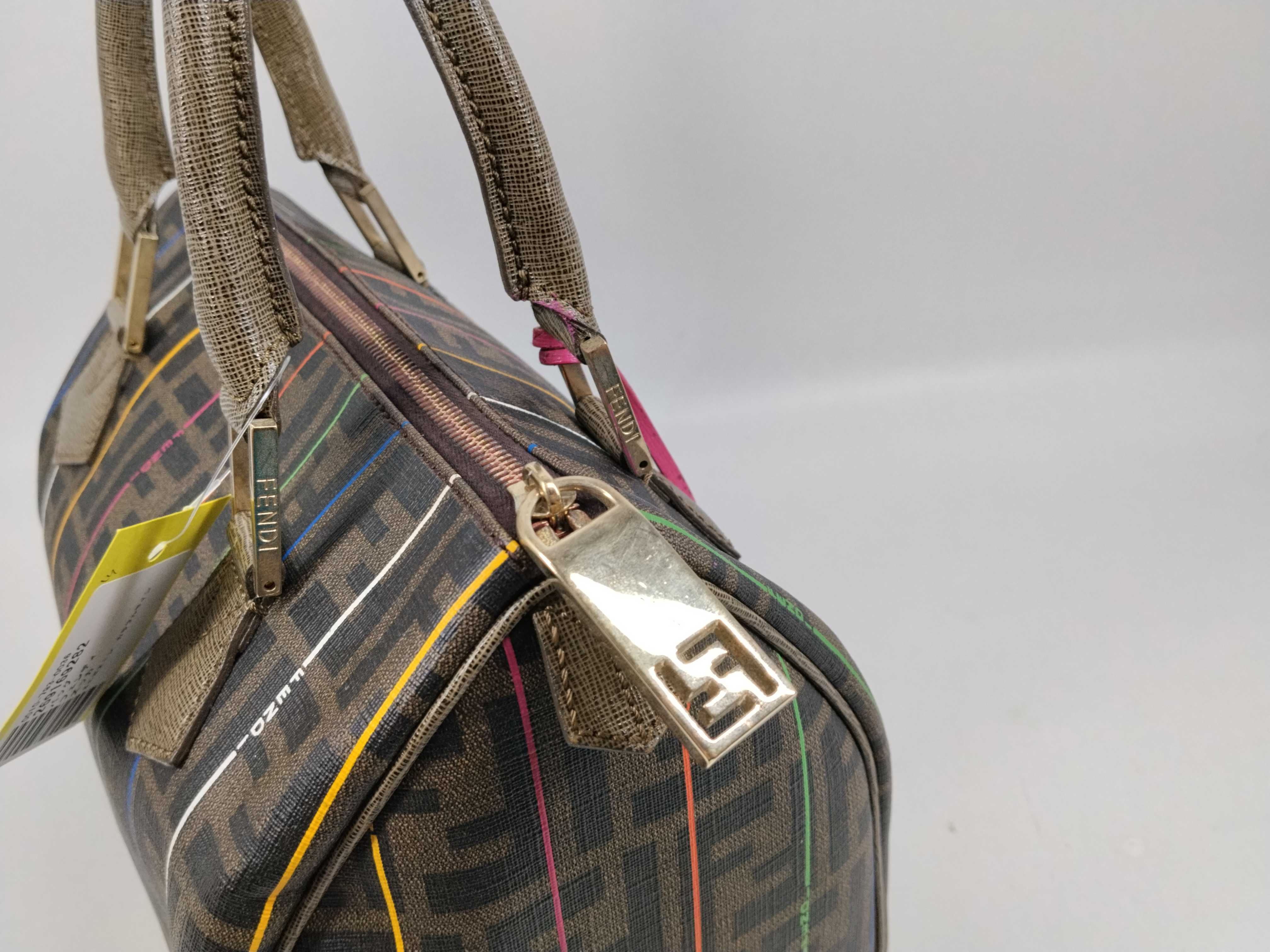 Zucca pattern mini Boston bag, colorful line Boston bag — view 6