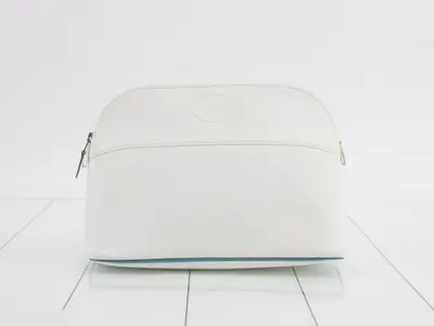 Bolide pouch, 24cm, white, Epsom leather