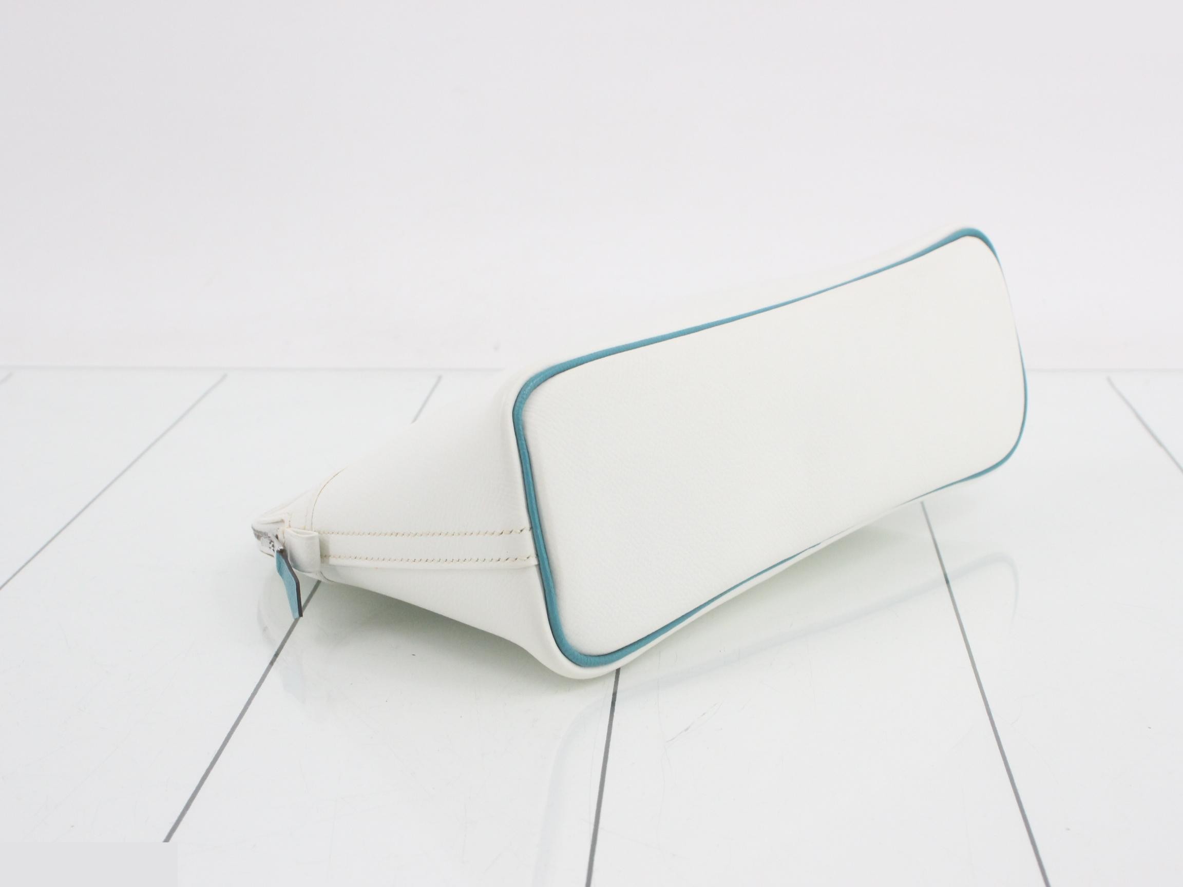 Bolide pouch, 24cm, white, Epsom leather — view 5