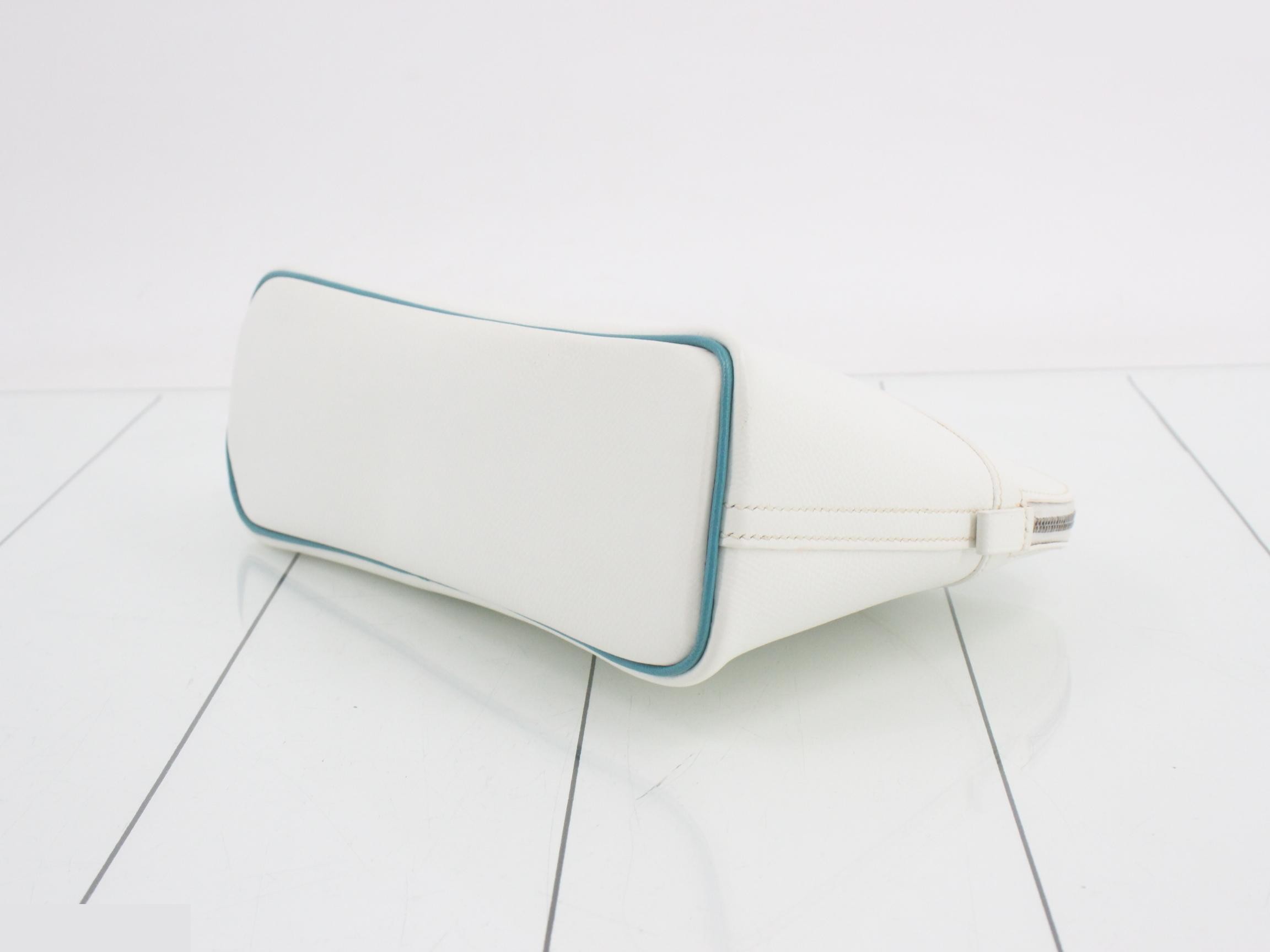 Bolide pouch, 24cm, white, Epsom leather — view 6