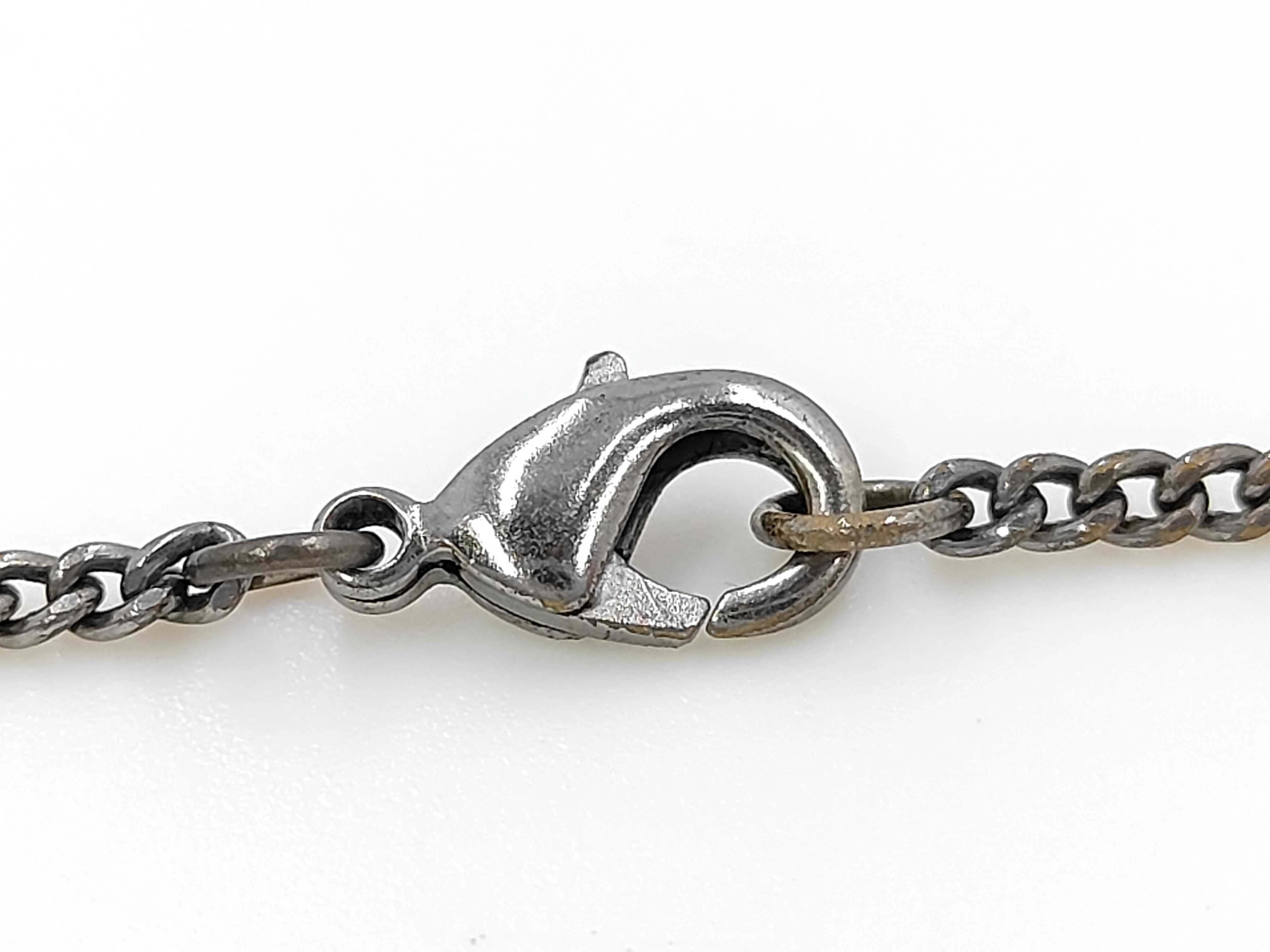 Necklace, Coco Mark, Rhinestone, Black x Clear, A16V Necklace — view 5