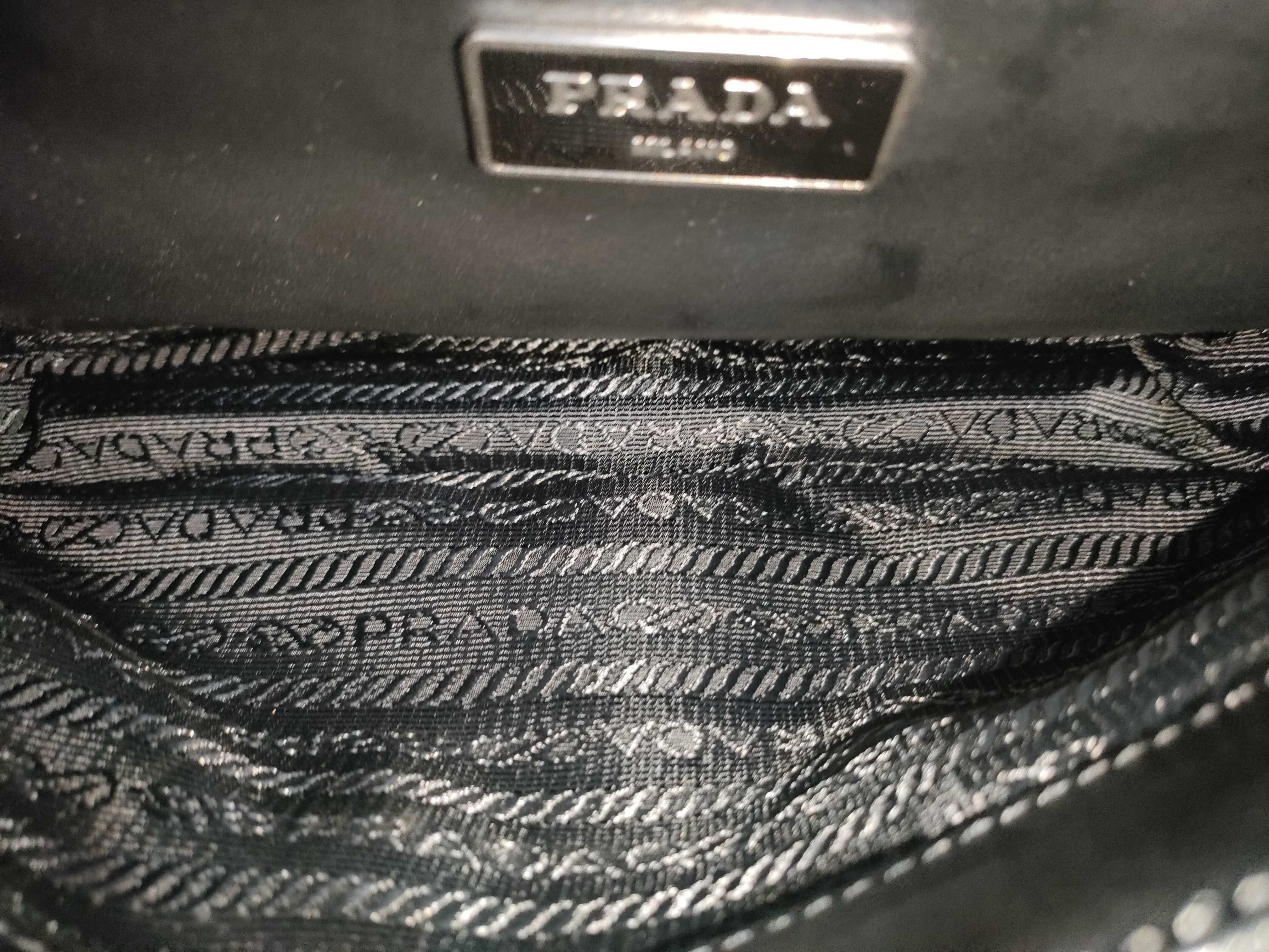 Nylon Prada Current Model Re-Nylon Brushed Leather Shoulder Bag 1BD295 Shoulder Bag — view 11