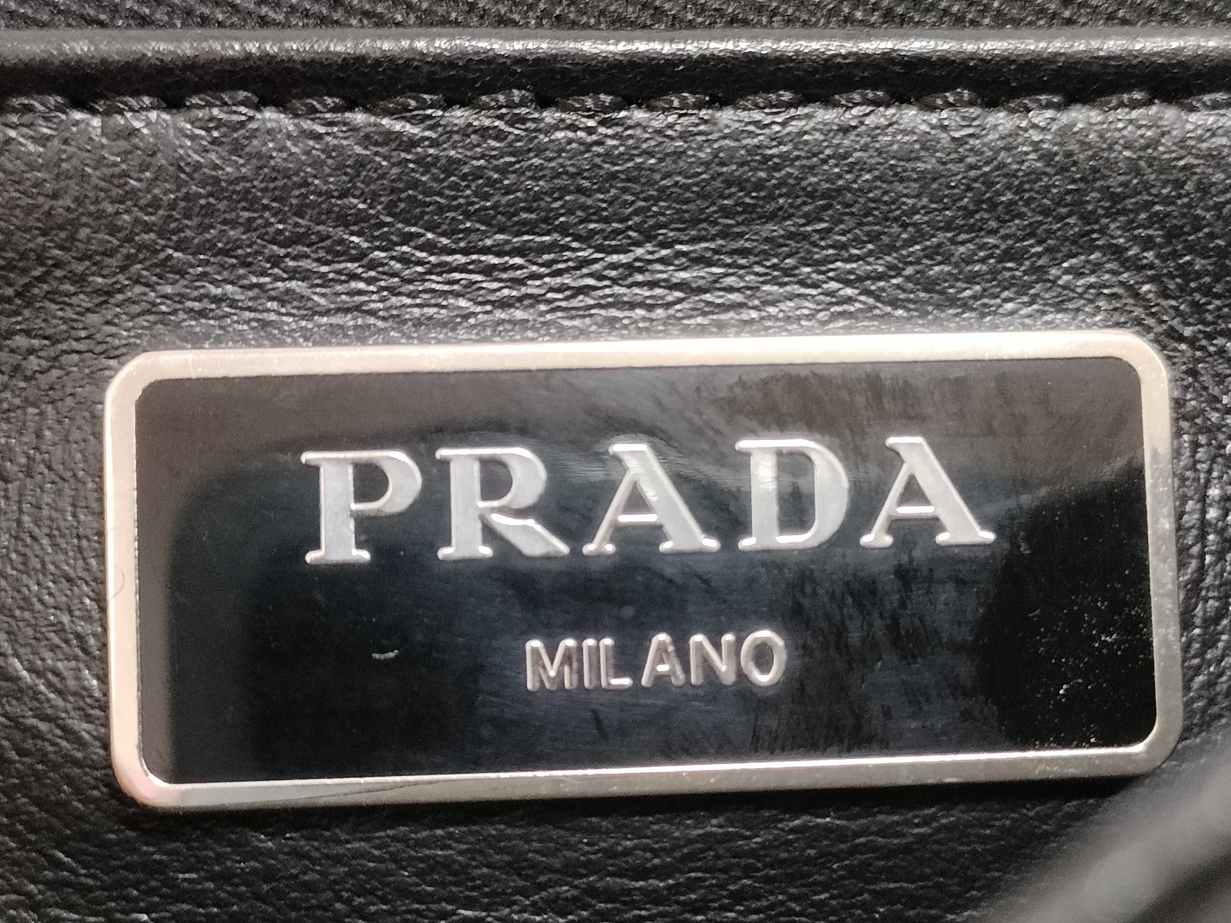 Nylon Prada Current Model Re-Nylon Brushed Leather Shoulder Bag 1BD295 Shoulder Bag — view 12