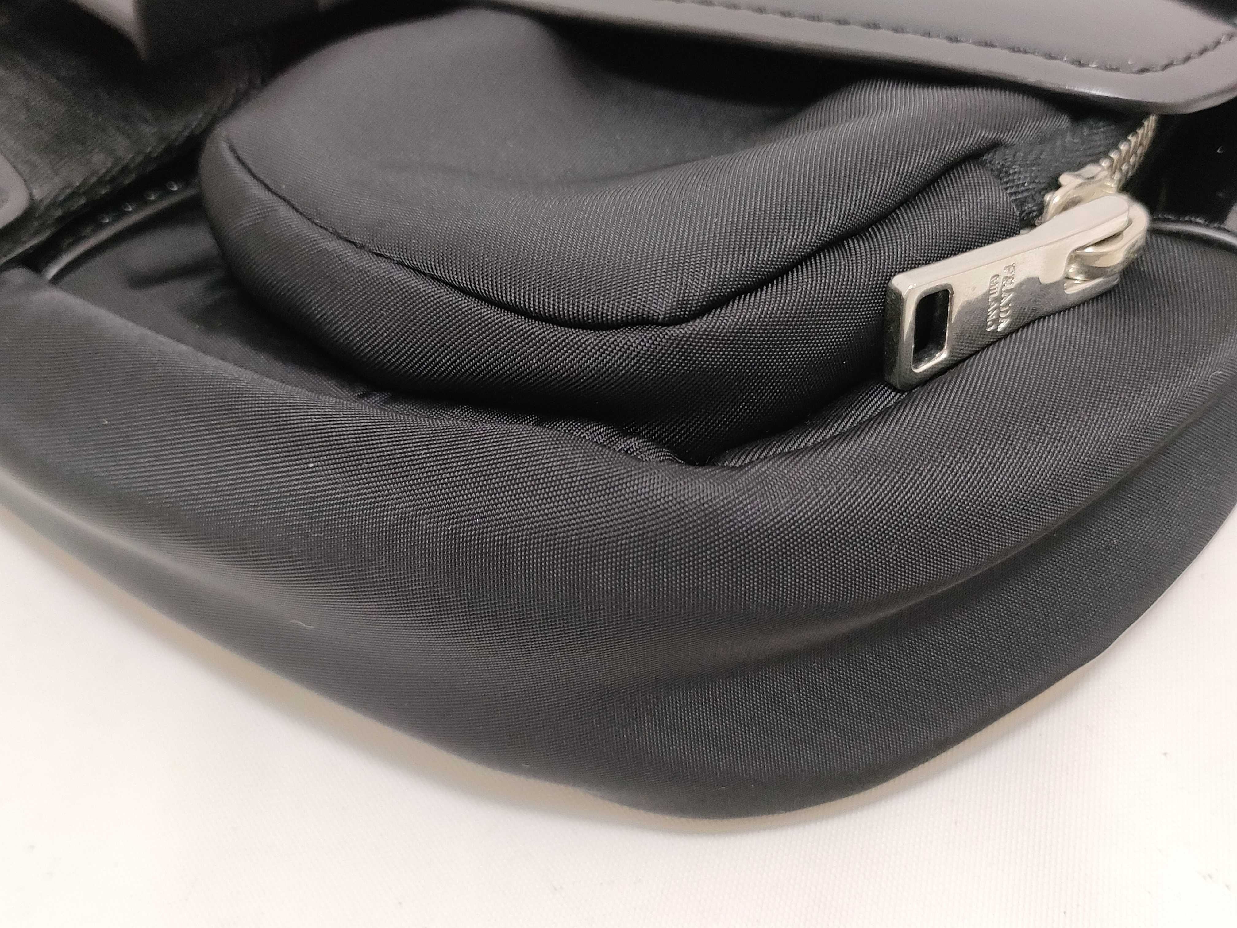 Nylon Prada Current Model Re-Nylon Brushed Leather Shoulder Bag 1BD295 Shoulder Bag — view 6
