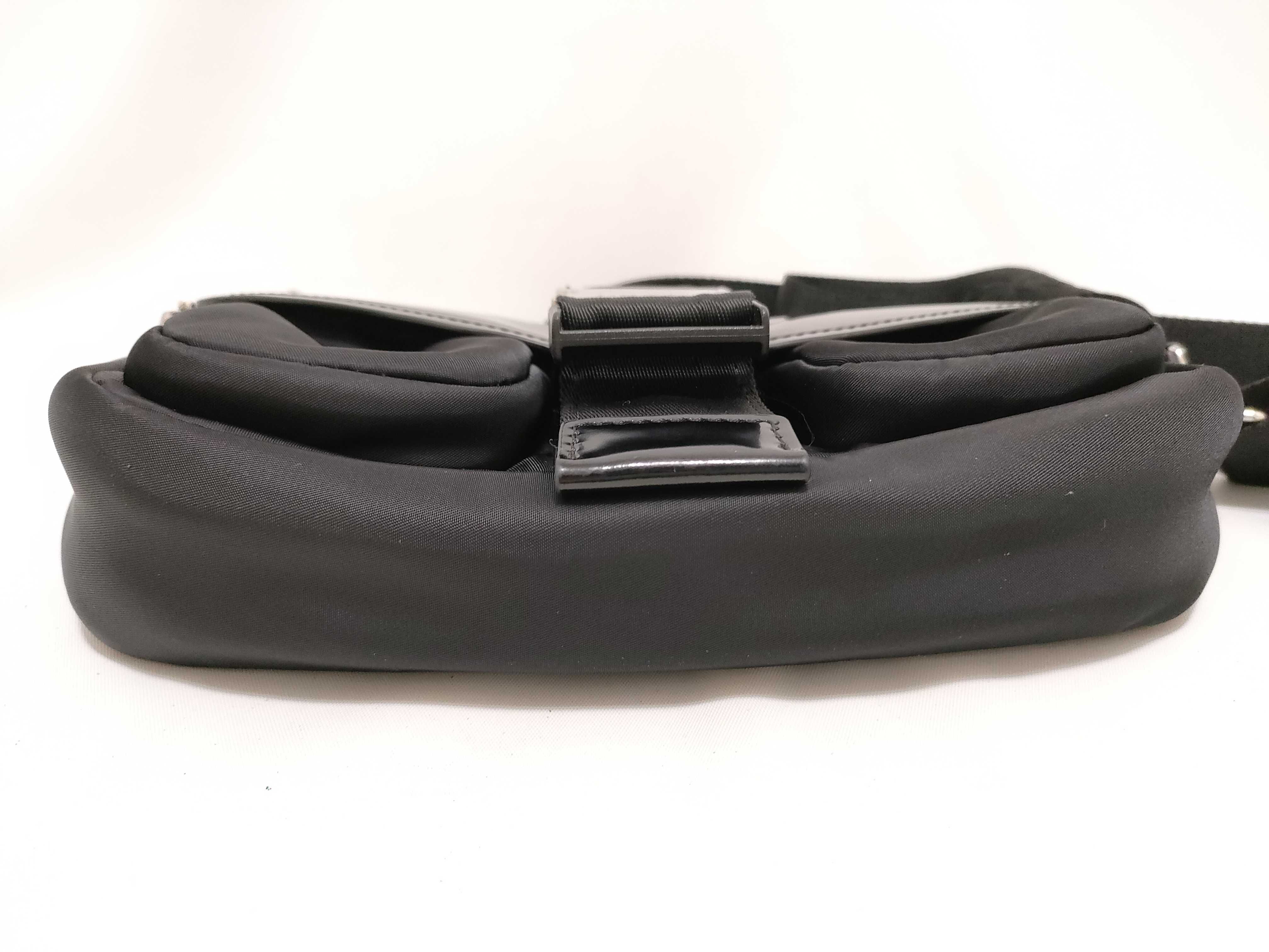 Nylon Prada Current Model Re-Nylon Brushed Leather Shoulder Bag 1BD295 Shoulder Bag — view 7
