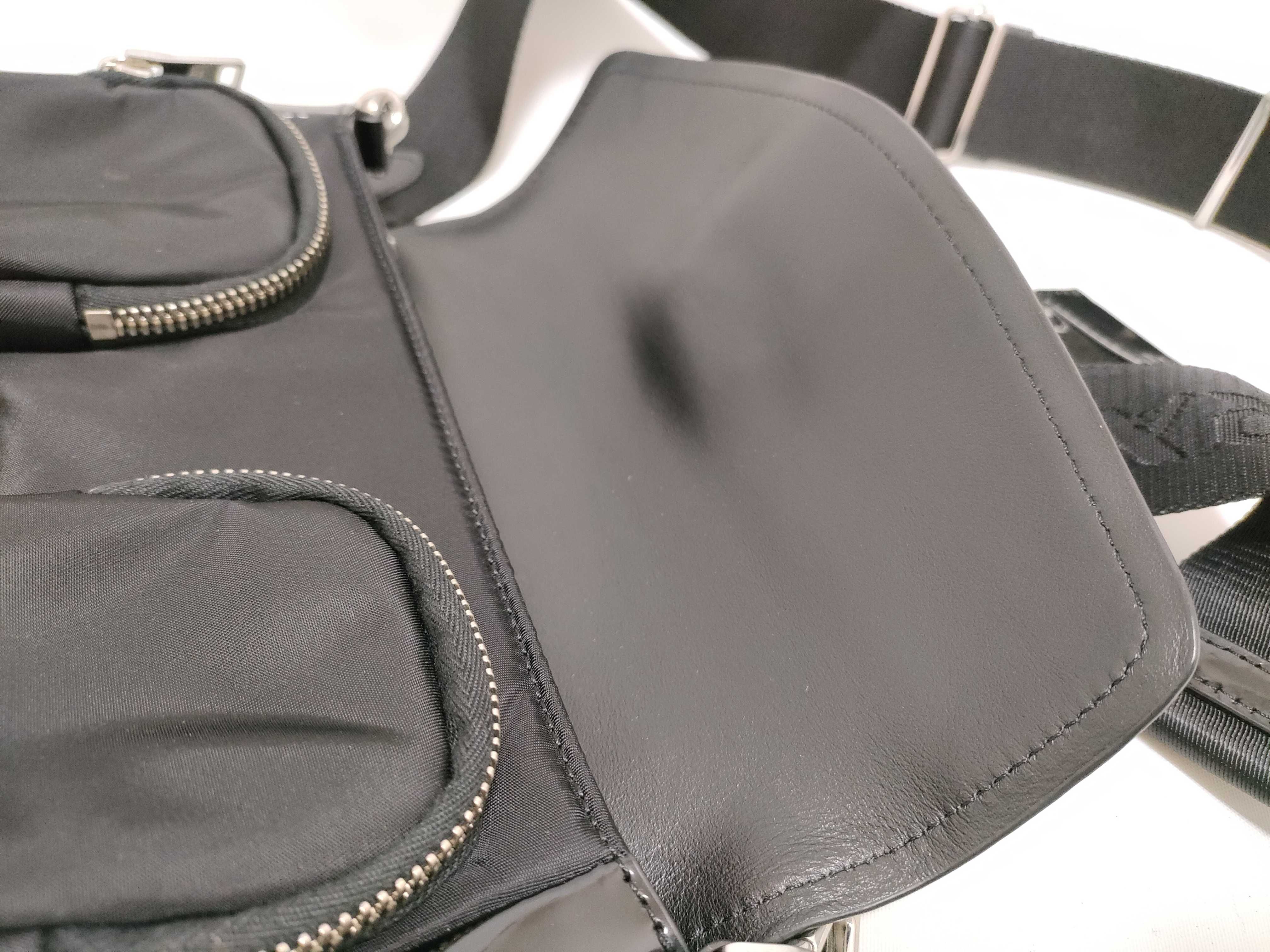 Nylon Prada Current Model Re-Nylon Brushed Leather Shoulder Bag 1BD295 Shoulder Bag — view 9
