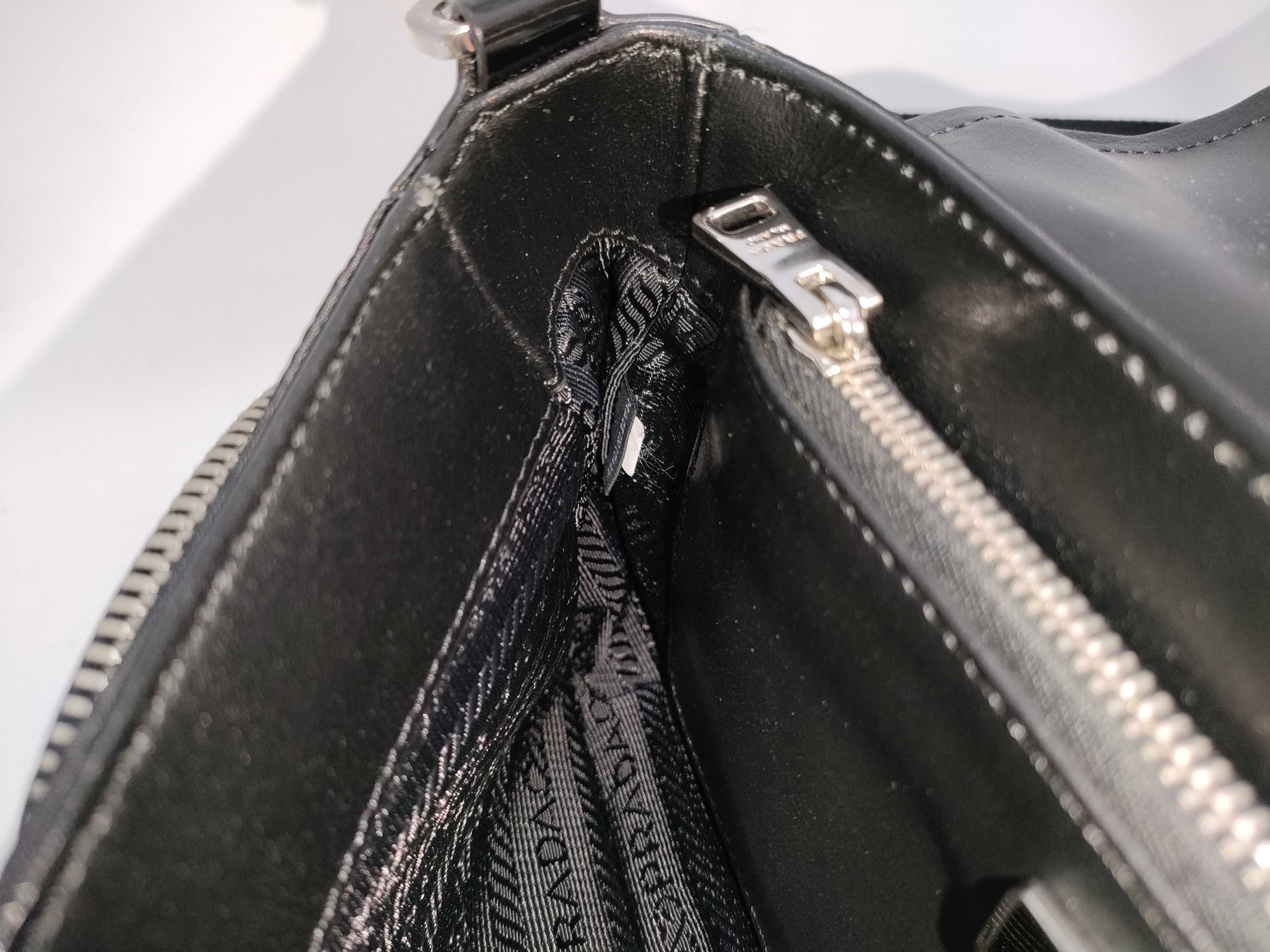 Nylon Prada Current Model Re-Nylon Brushed Leather Shoulder Bag 1BD295 Shoulder Bag — view 10