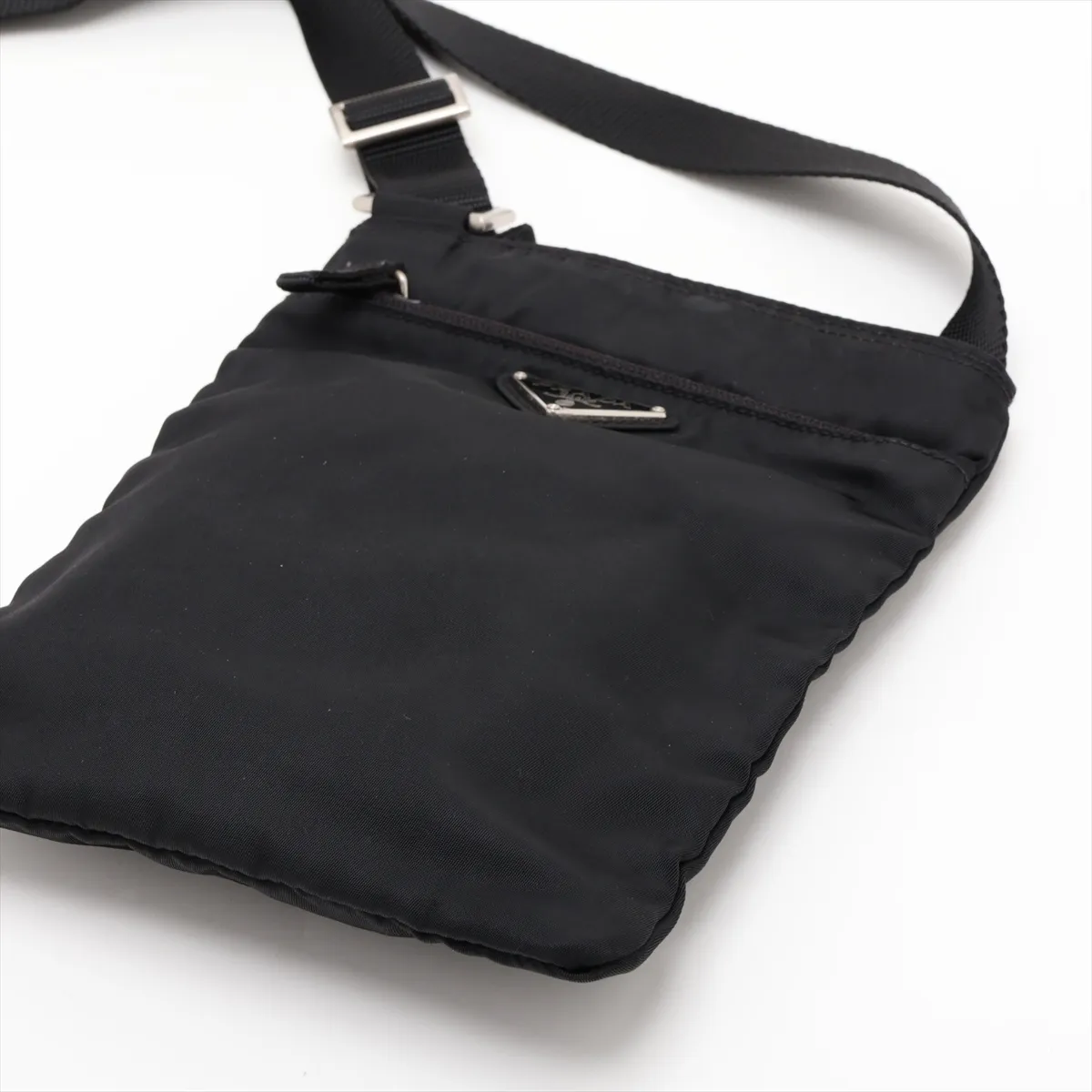 Tessuto Nylon Shoulder Bag, Black, B7792, Unsigned Guarantee Card — view 3