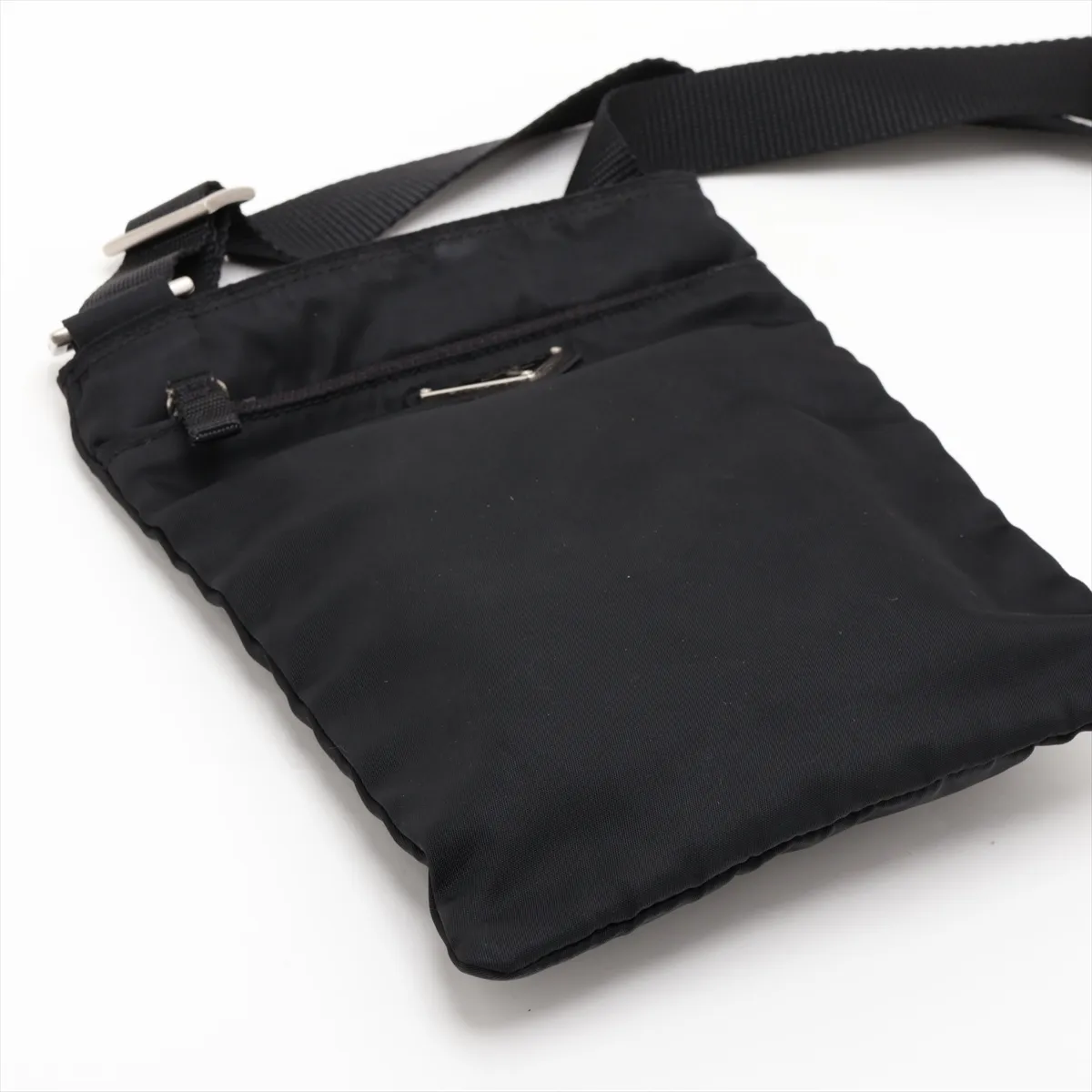 Tessuto Nylon Shoulder Bag, Black, B7792, Unsigned Guarantee Card — view 4