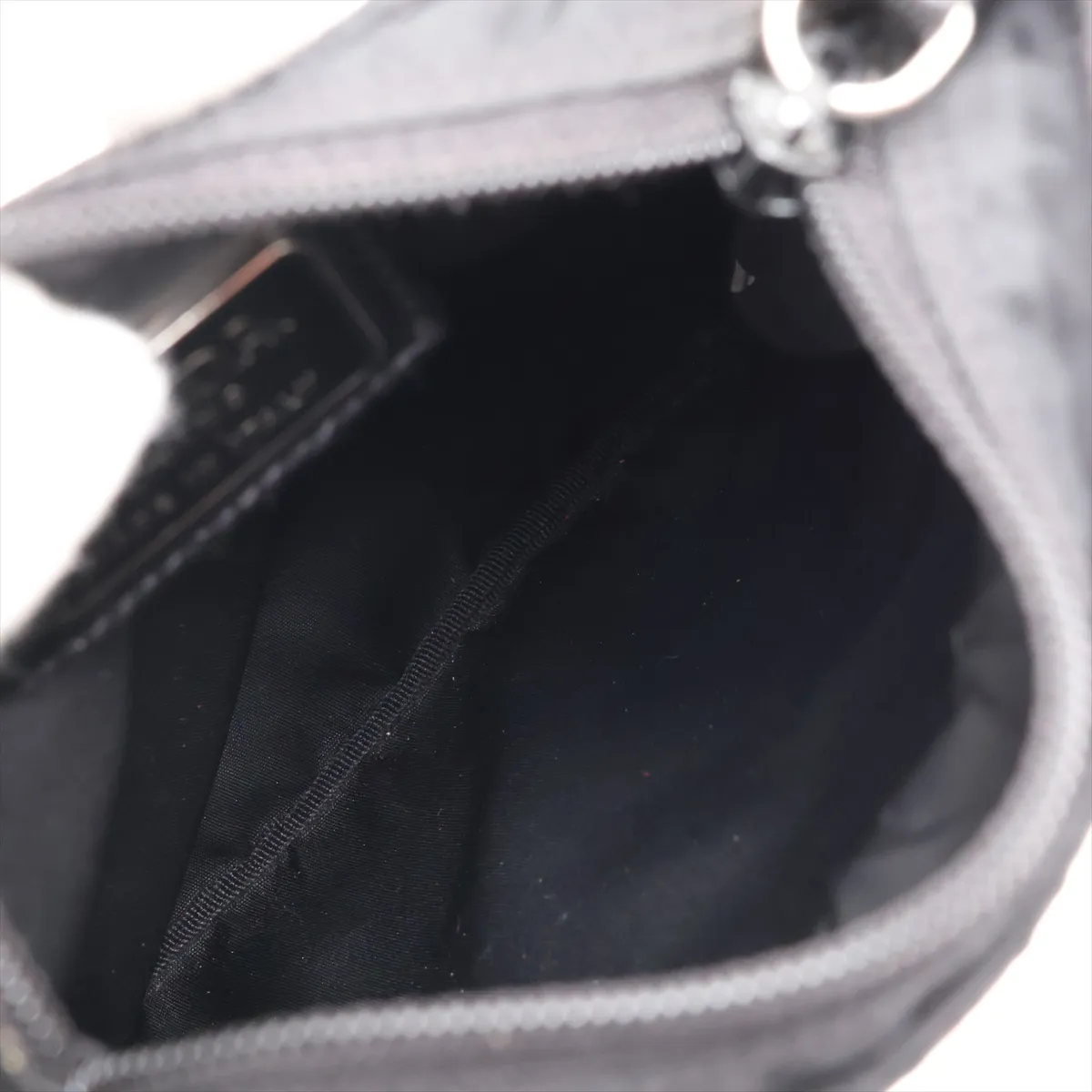 Tessuto Nylon Shoulder Bag, Black, B7792, Unsigned Guarantee Card — view 6