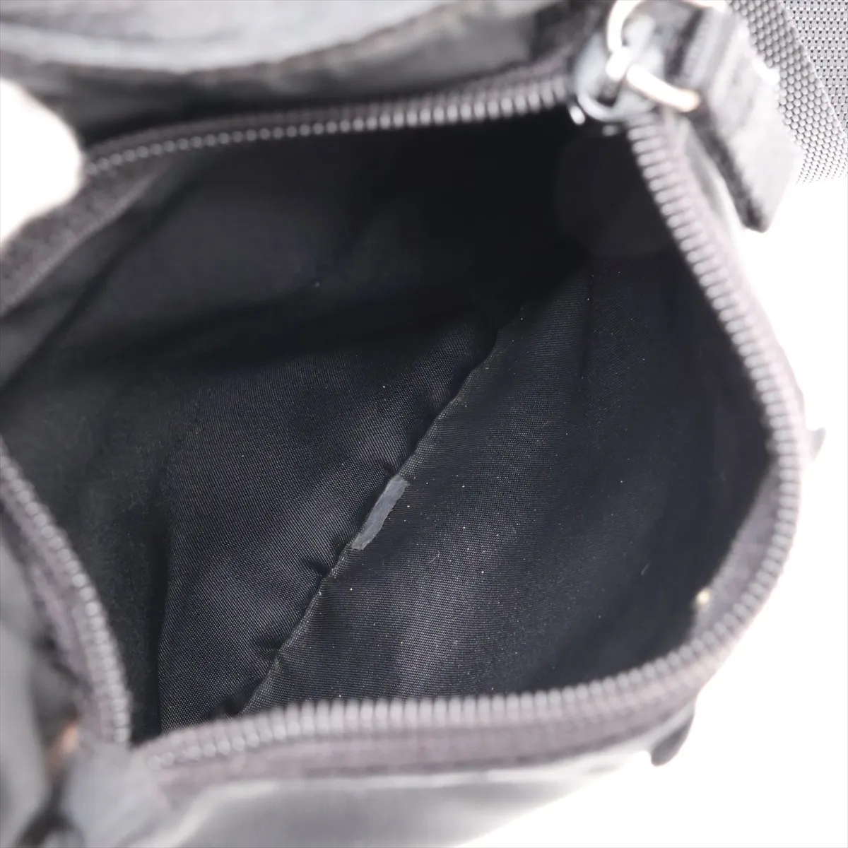 Tessuto Nylon Shoulder Bag, Black, B7792, Unsigned Guarantee Card — view 7