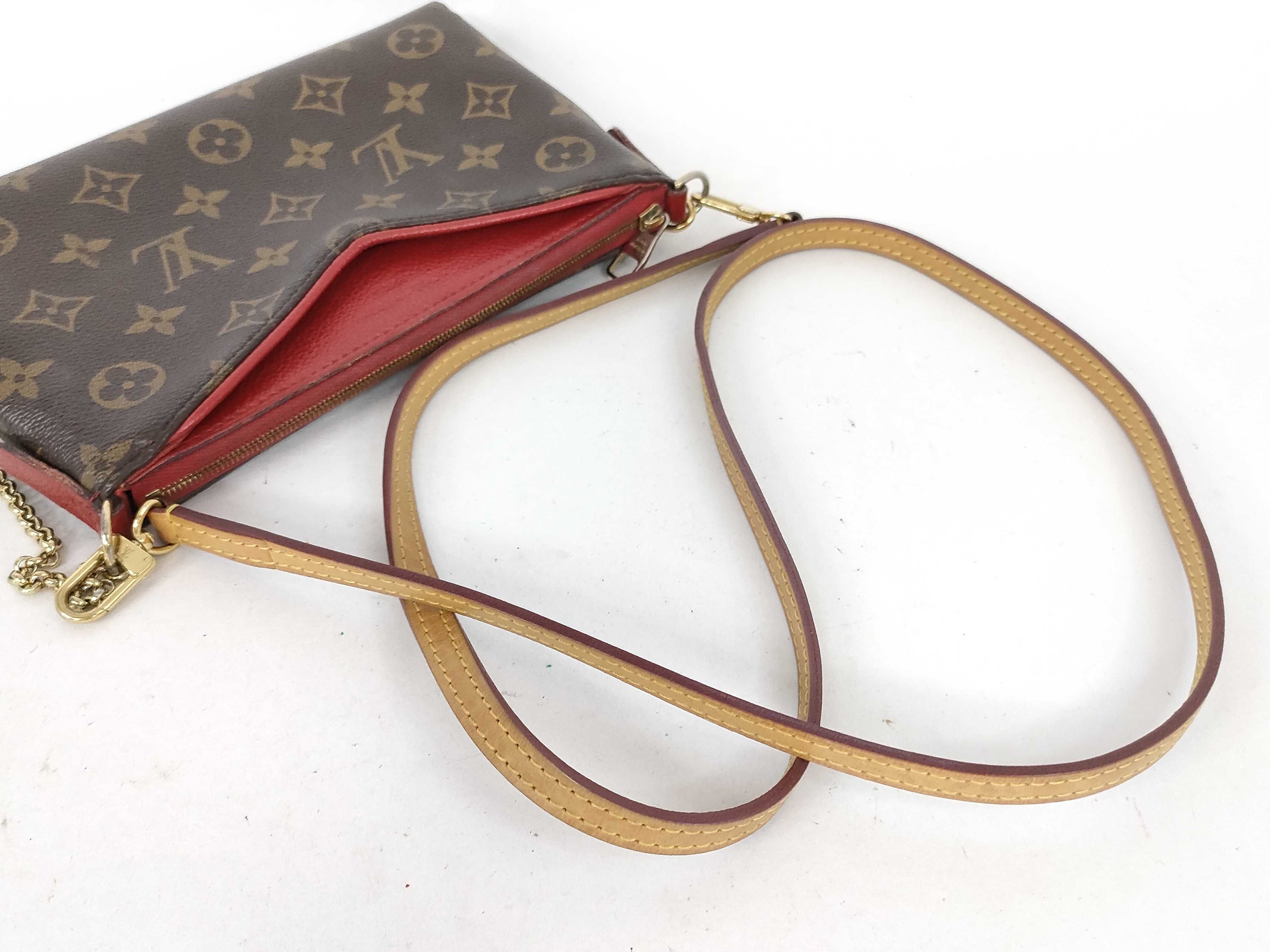 Monogram Louis Vuitton Pallas Clutch Shoulder Bag — view 5