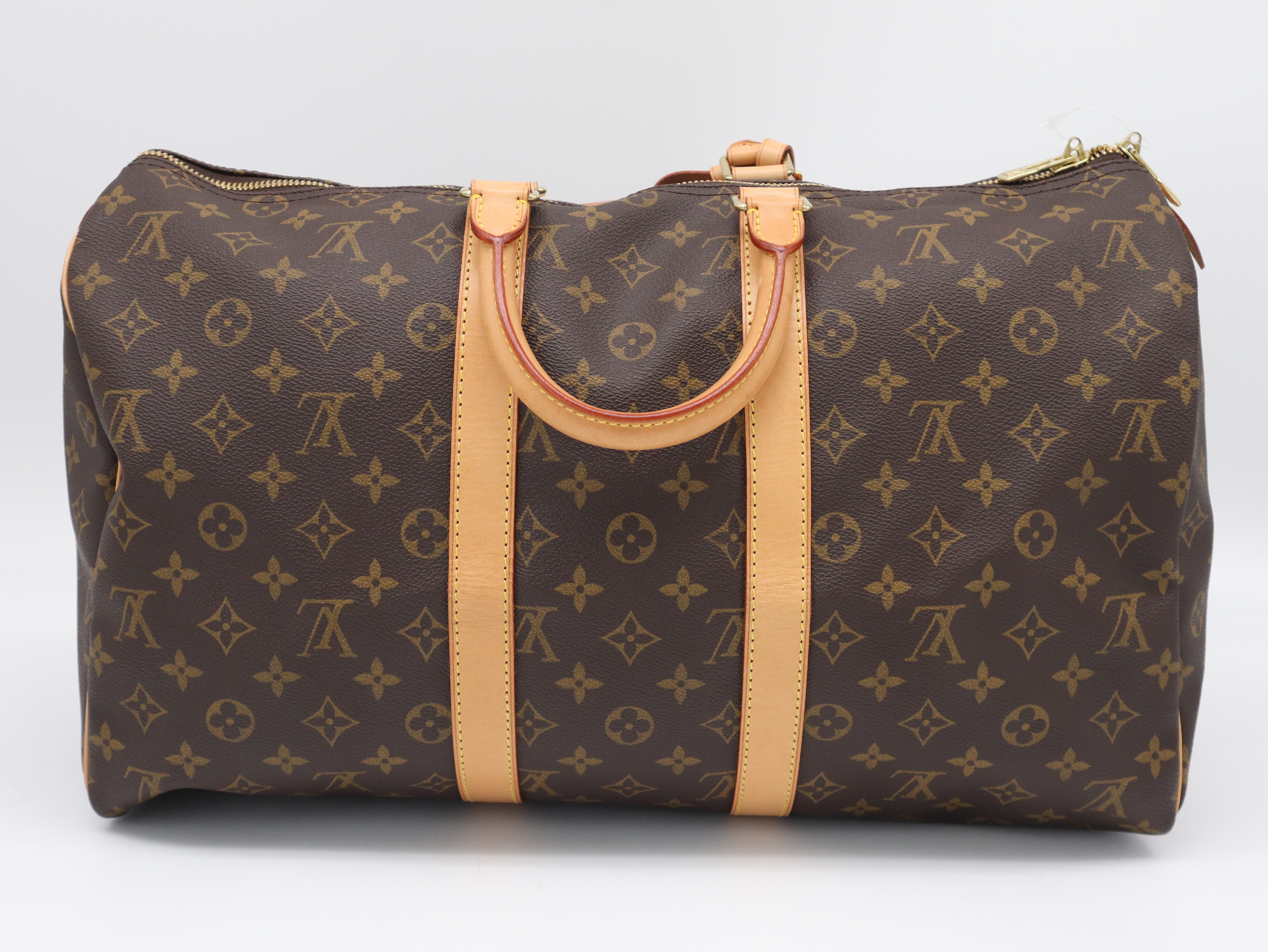 M41428 Monogram Keepall 45 Boston Bag with Name Tag and Handle — view 2