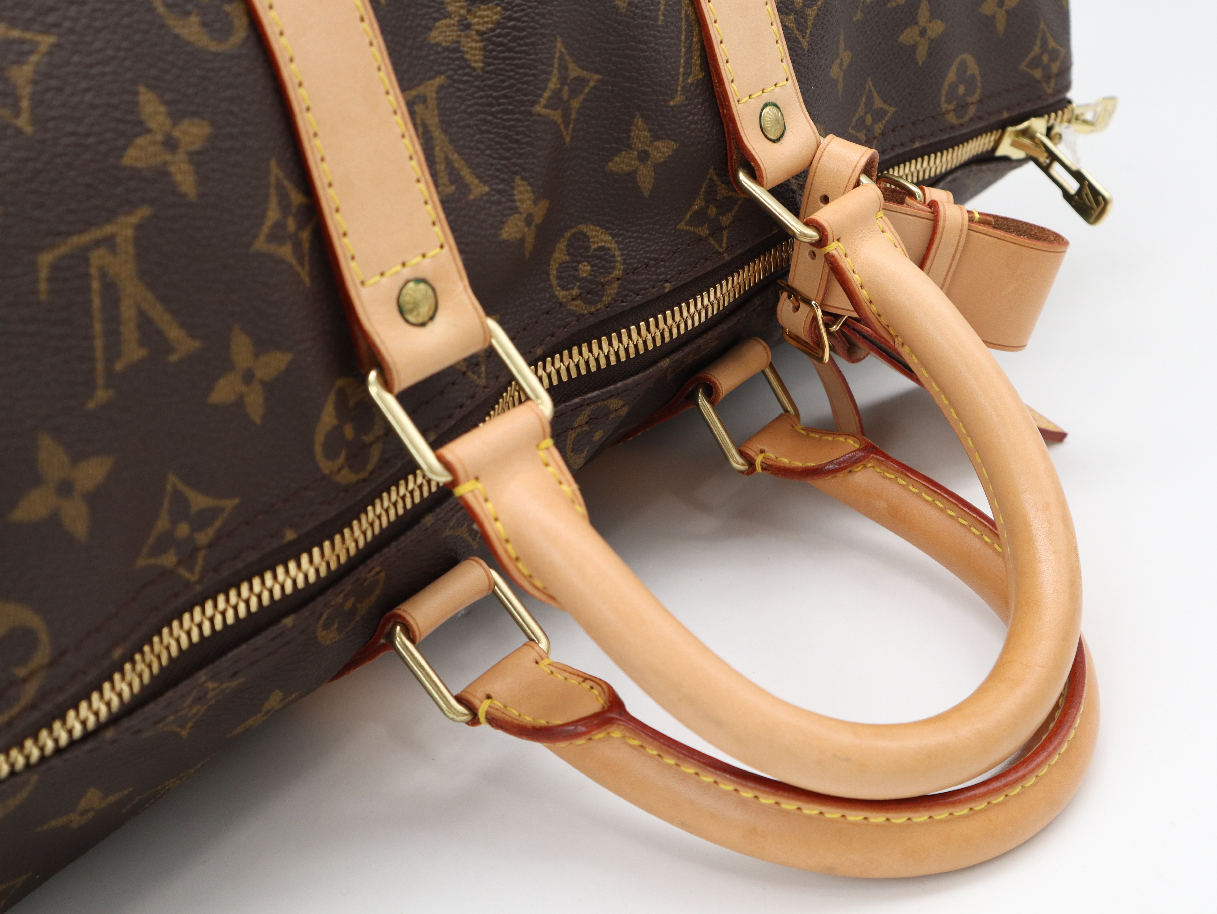 M41428 Monogram Keepall 45 Boston Bag with Name Tag and Handle — view 6